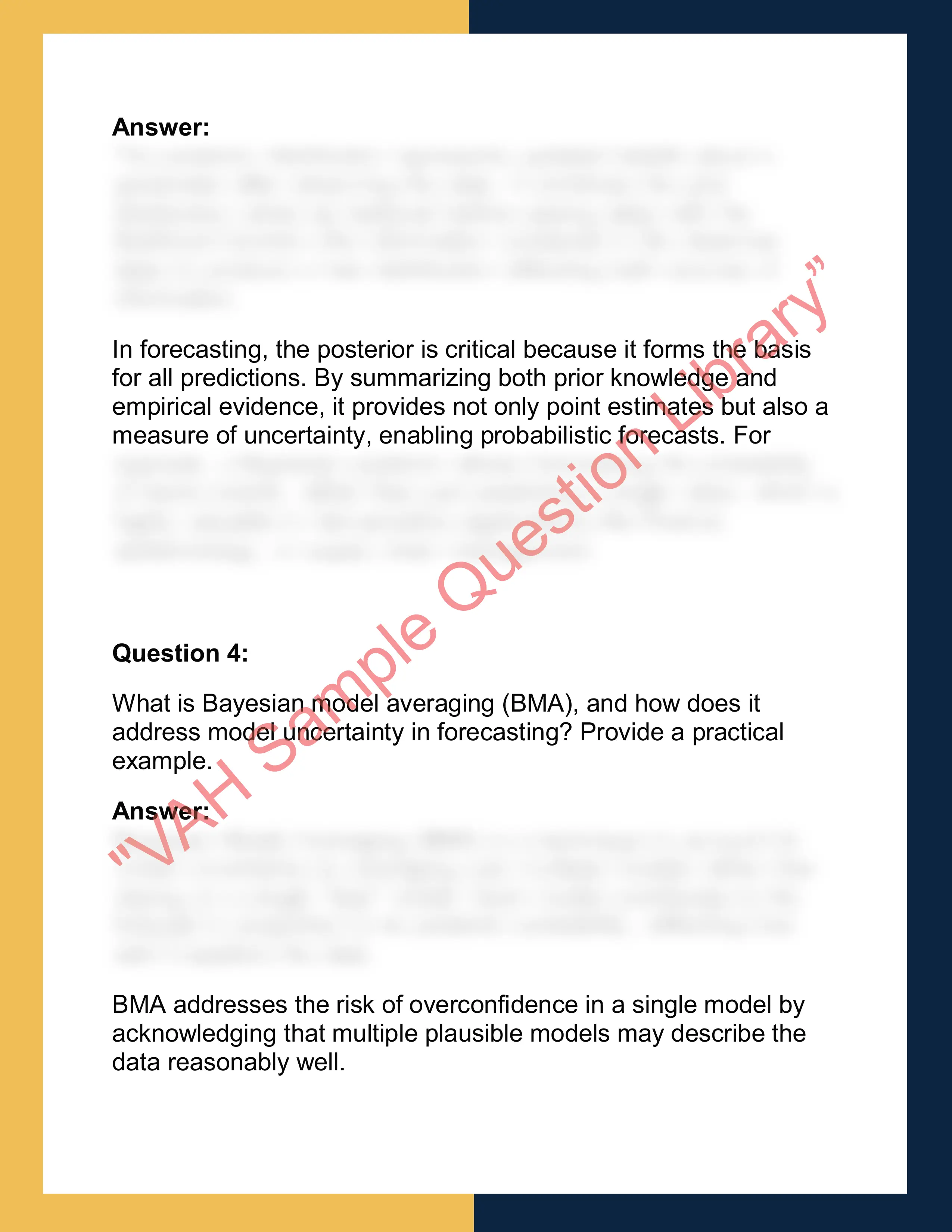 ST448 – Bayesian Inference &  Forecasting 2