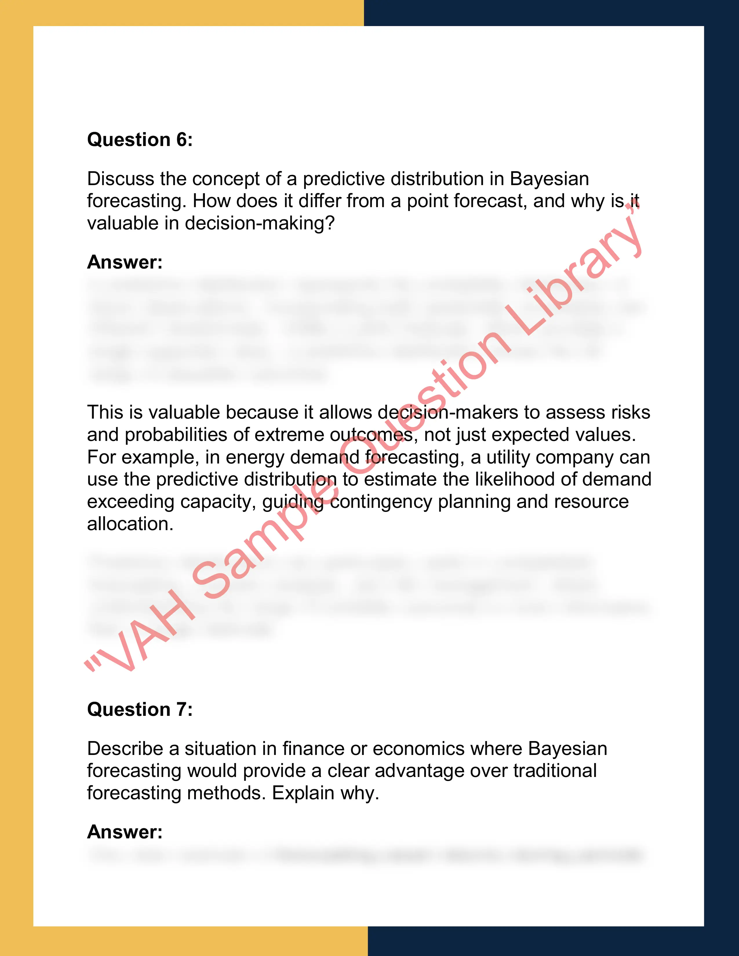 ST448 – Bayesian Inference &  Forecasting 4