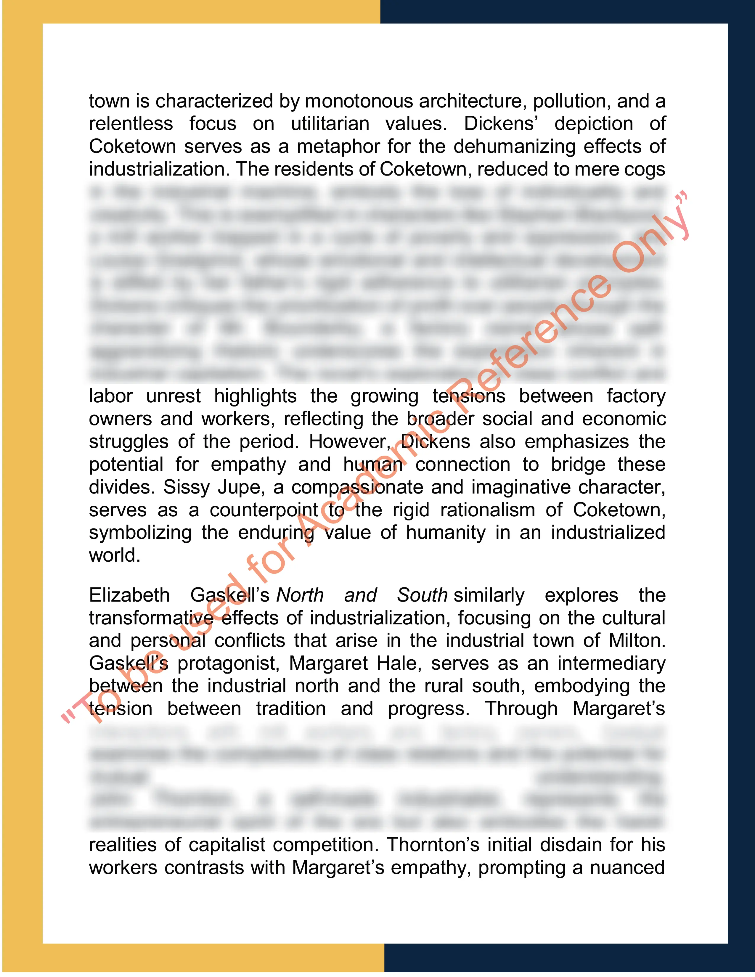 Assignment sample solution of ENG709 - Victorian Literature and Social Change 1