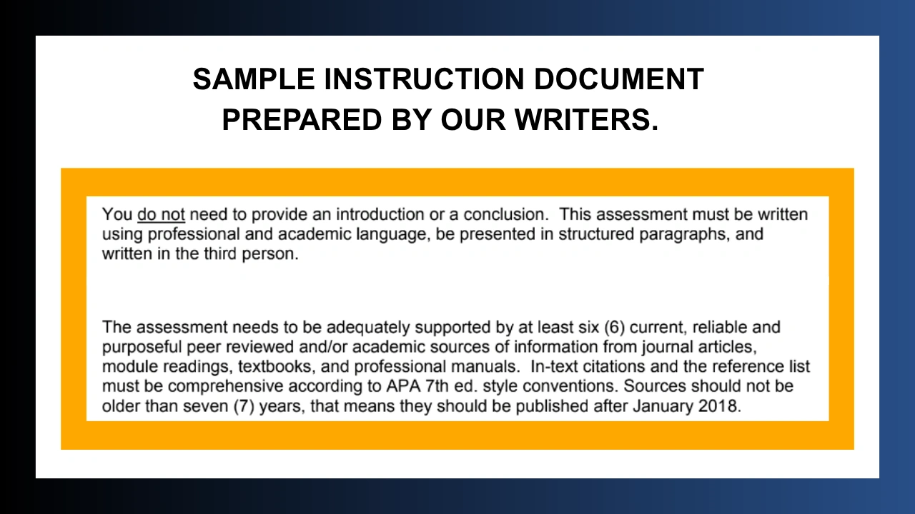 Sample Instruction Document Prepared By Our Writers. Sample Instruction Document Prepared By Our Writers.