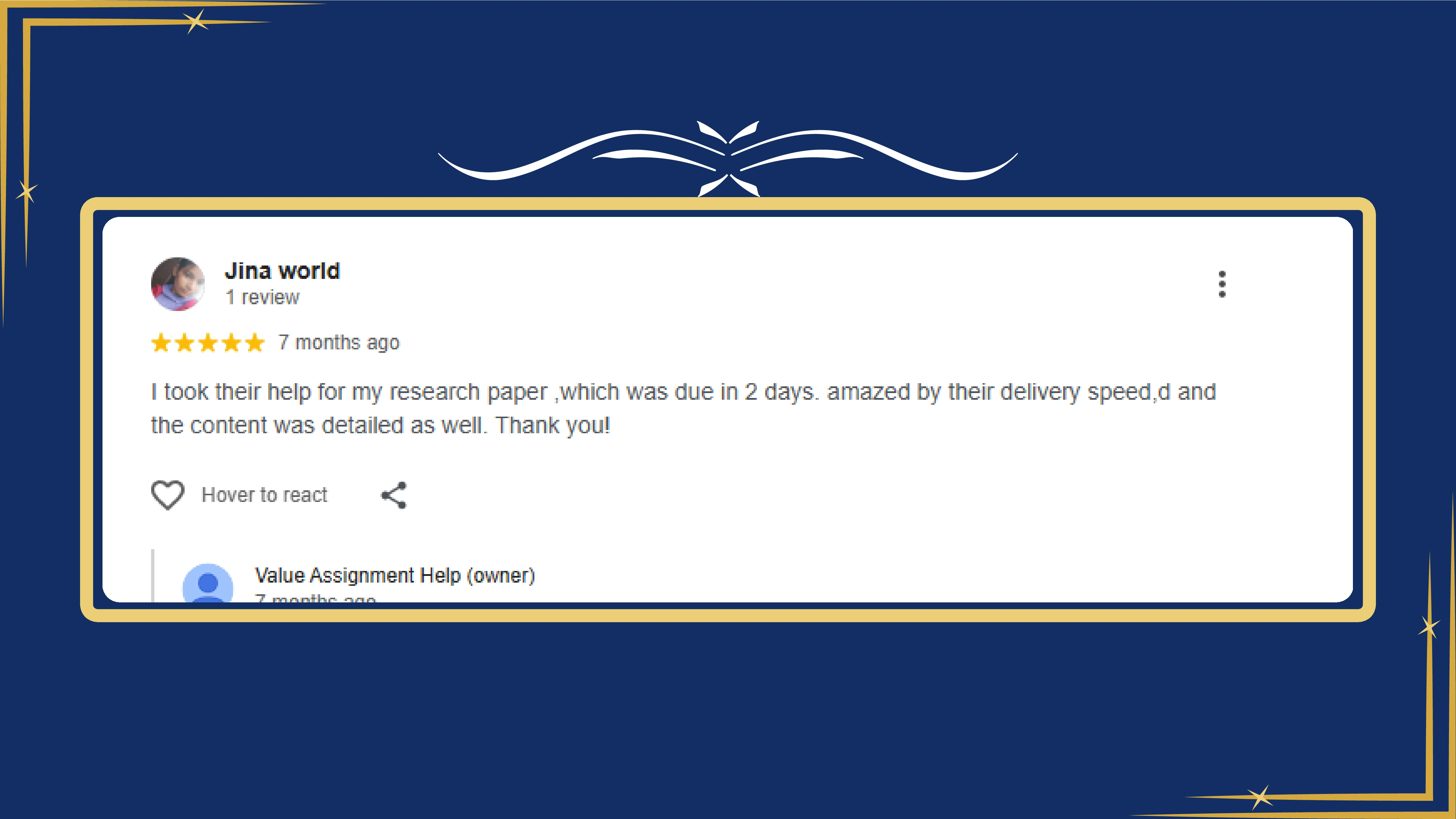 Assignment help review by image reviews