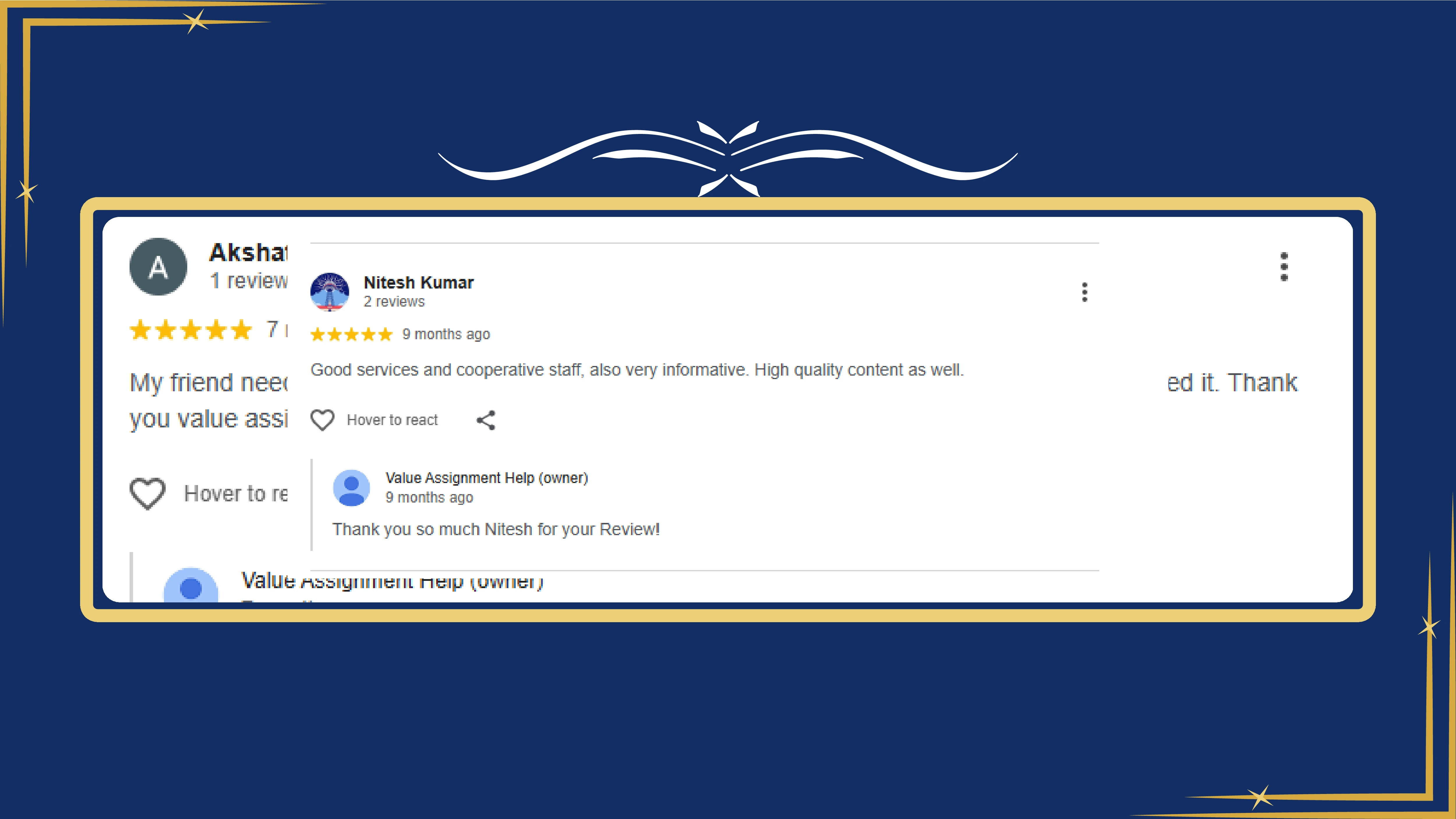 Assignment help review by image reviews
