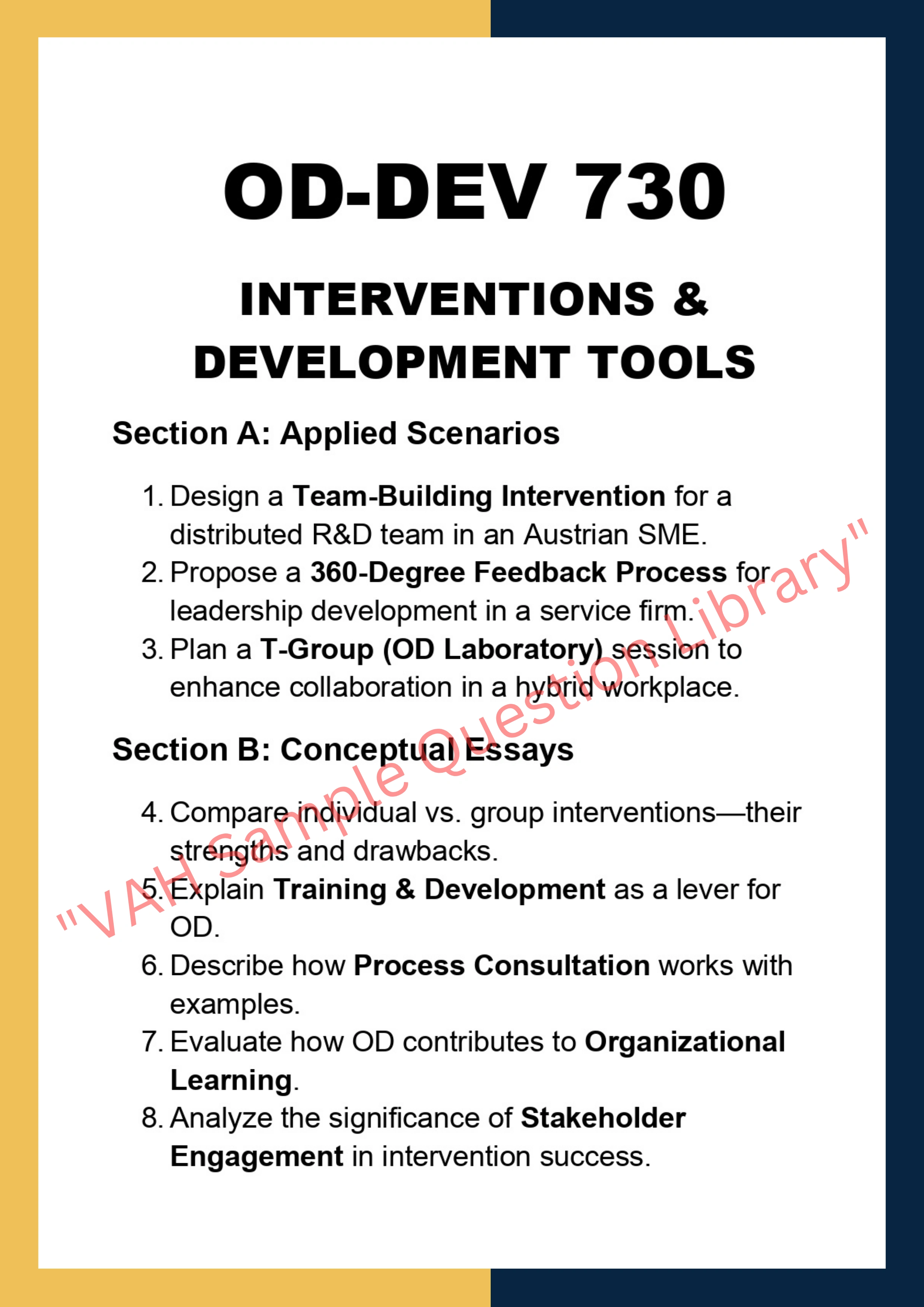 Contribute To organisation Development