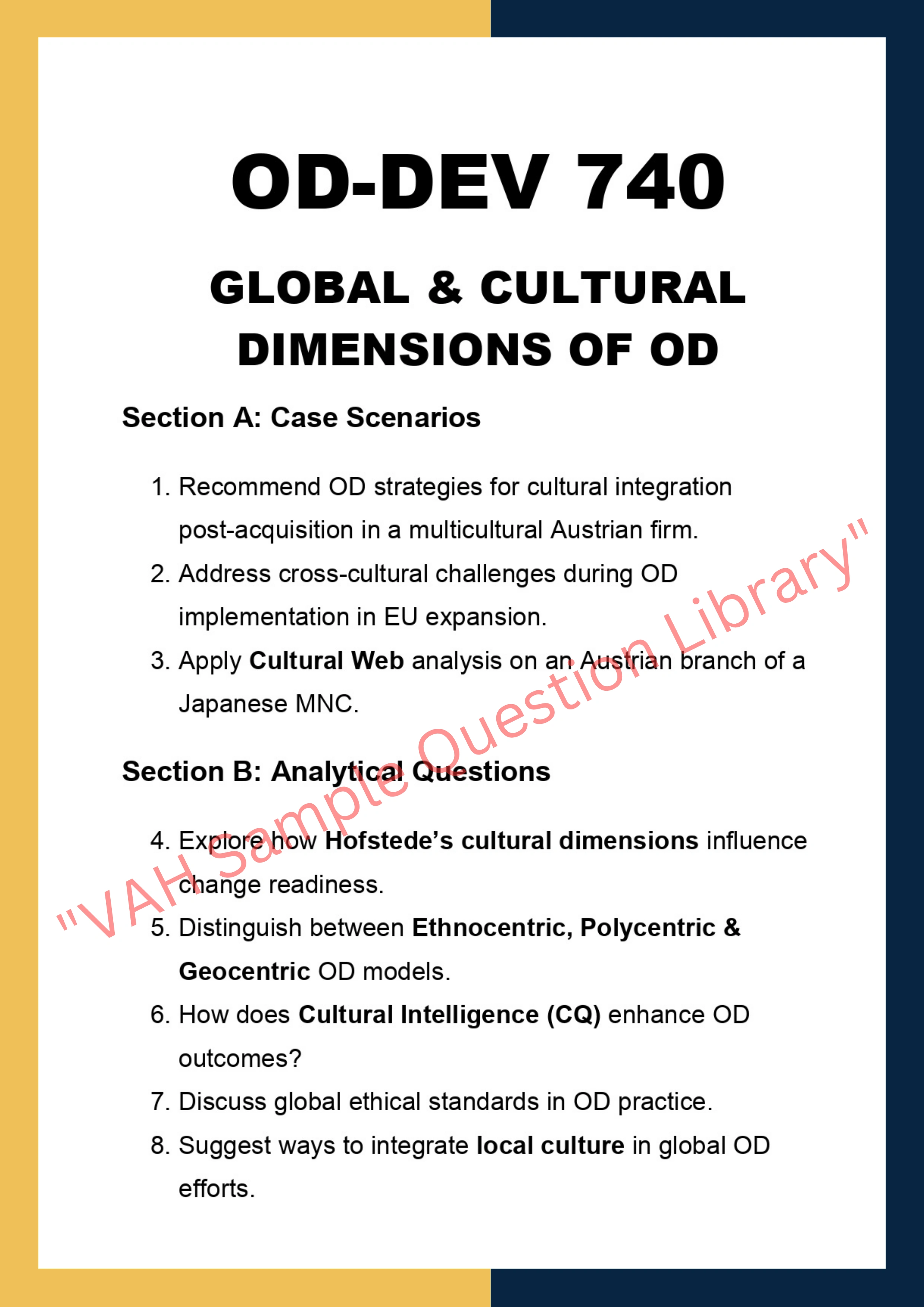 Contribute To organisation Development