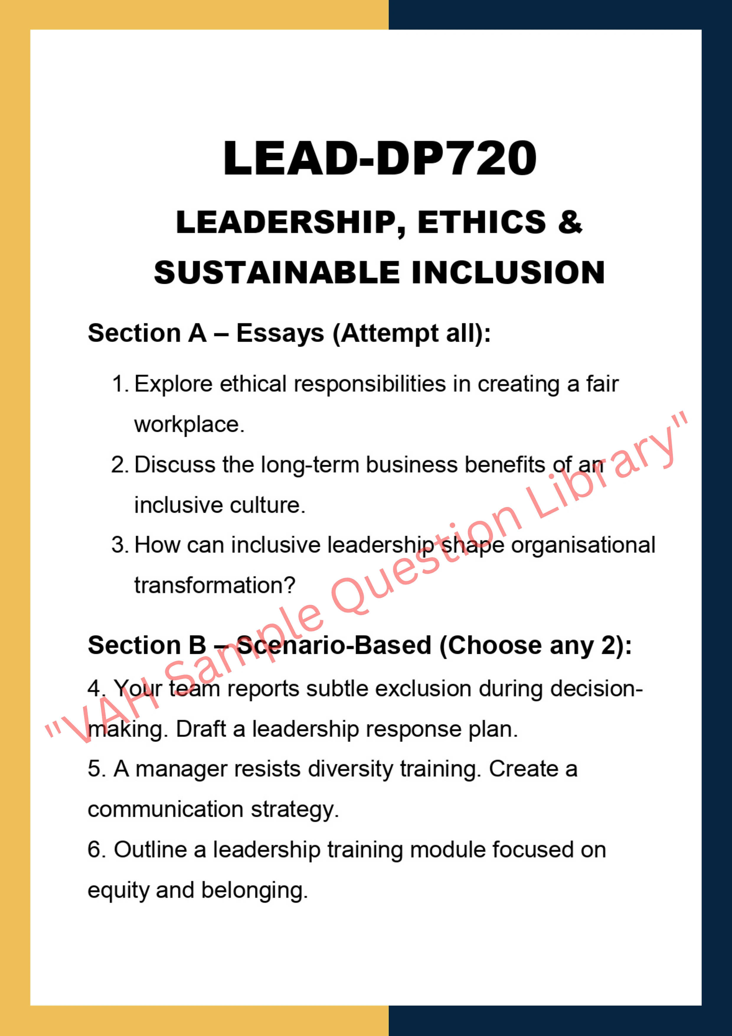 Develop and Implement Diversity Policy