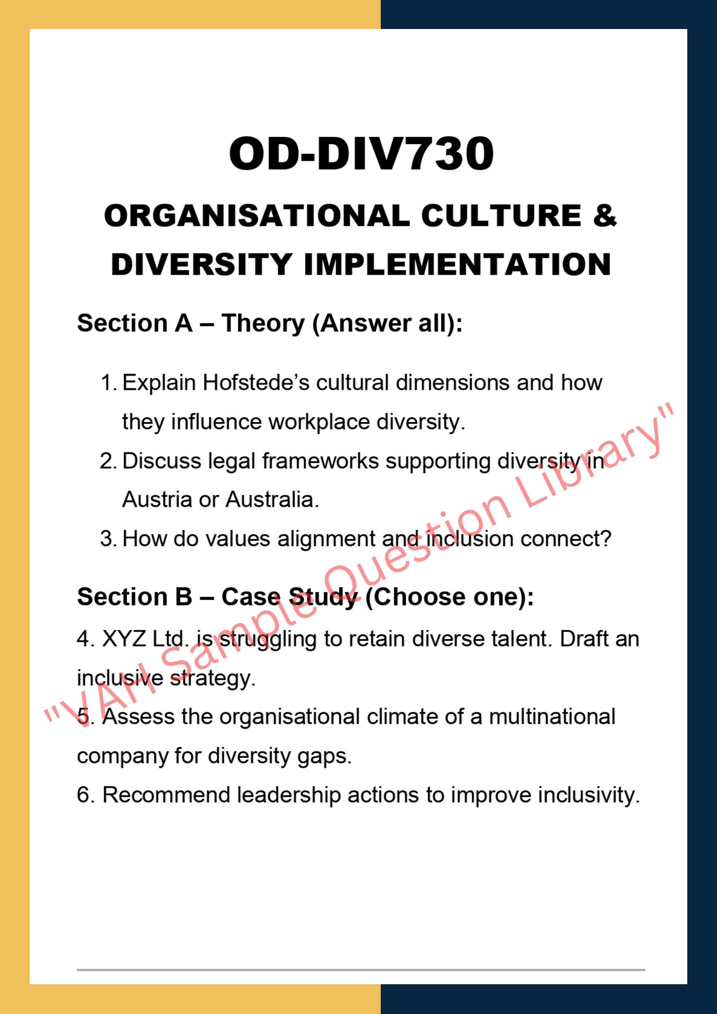 Develop and Implement Diversity Policy