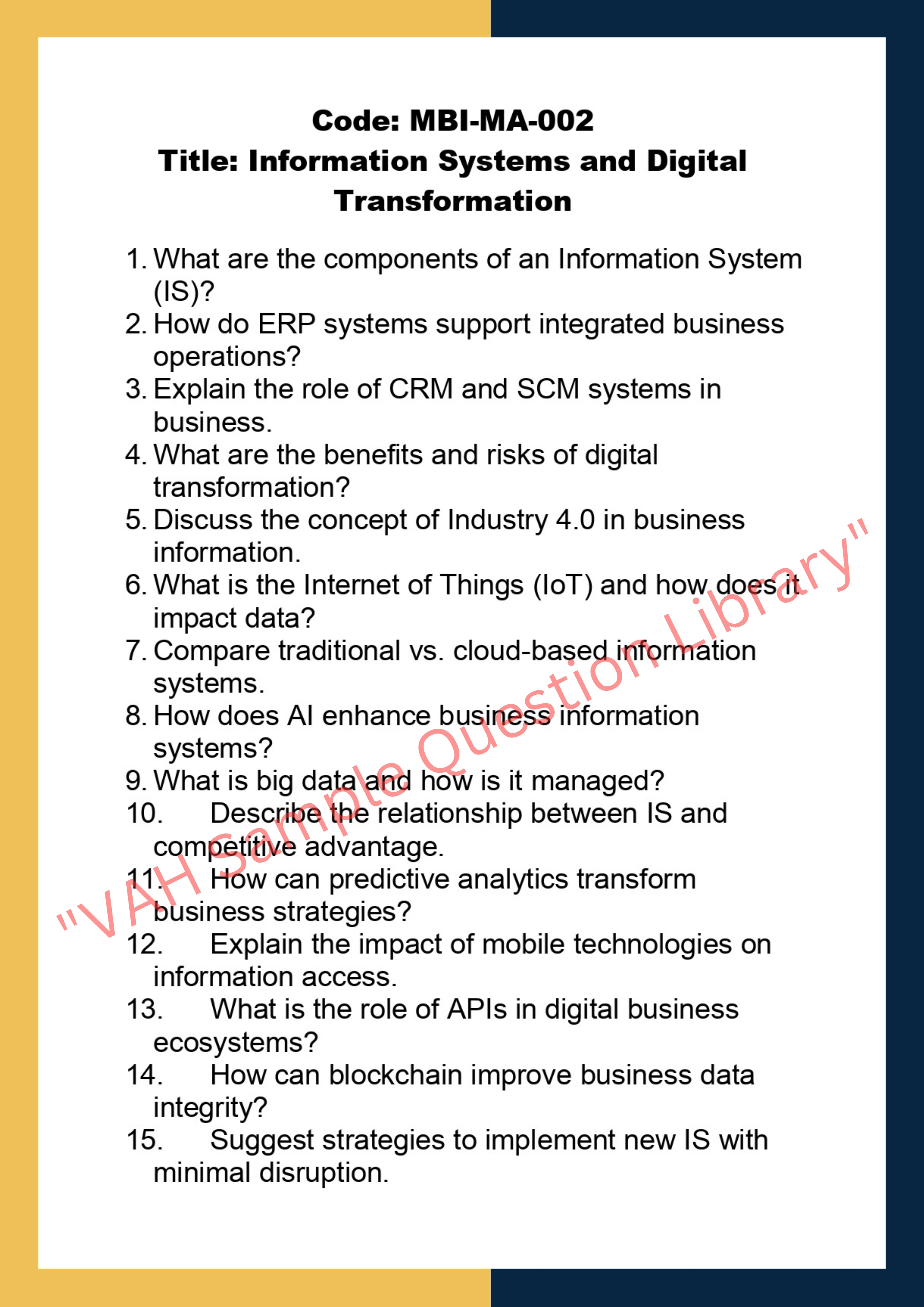 Managing Business Information