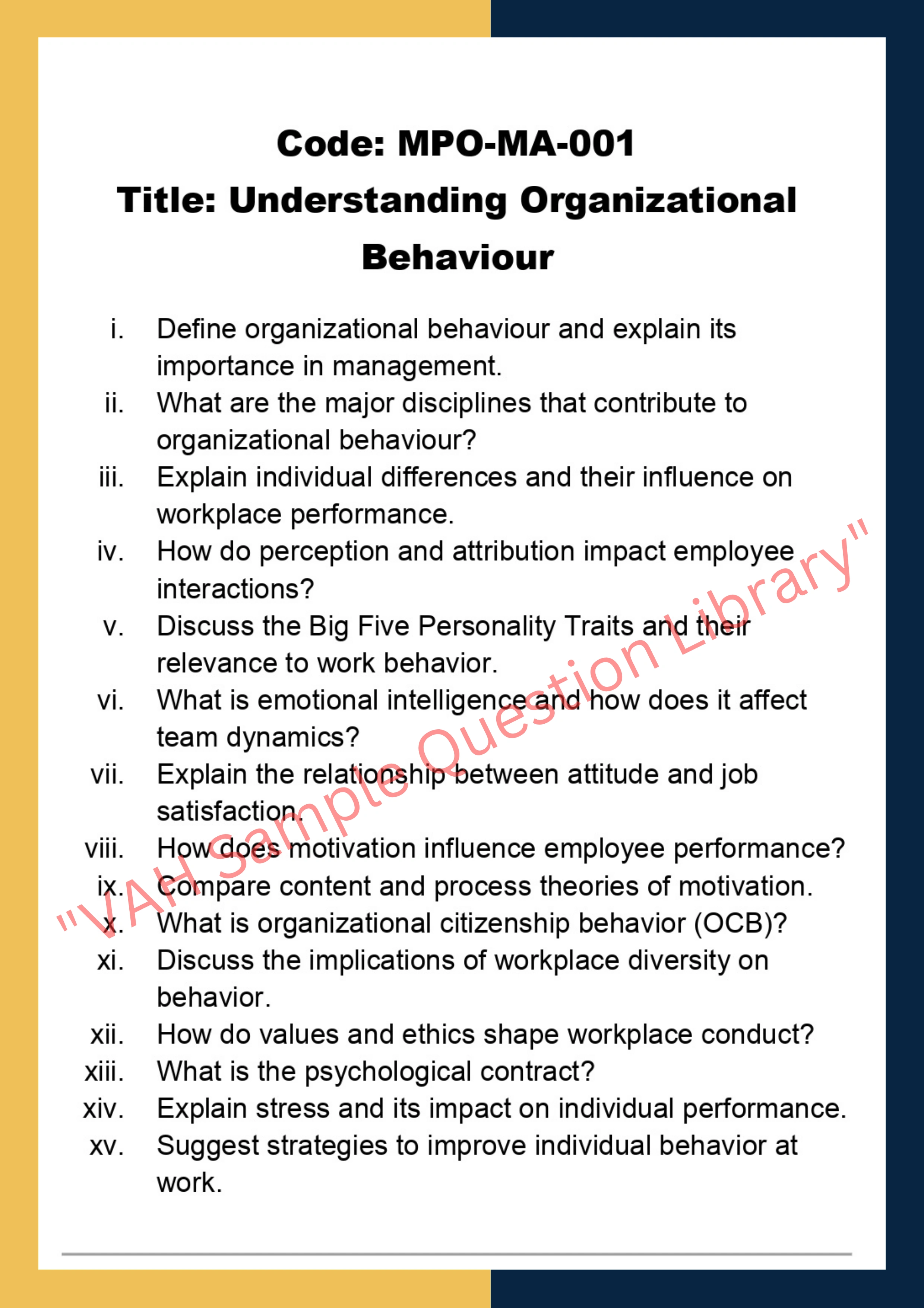Managing People in Organisation