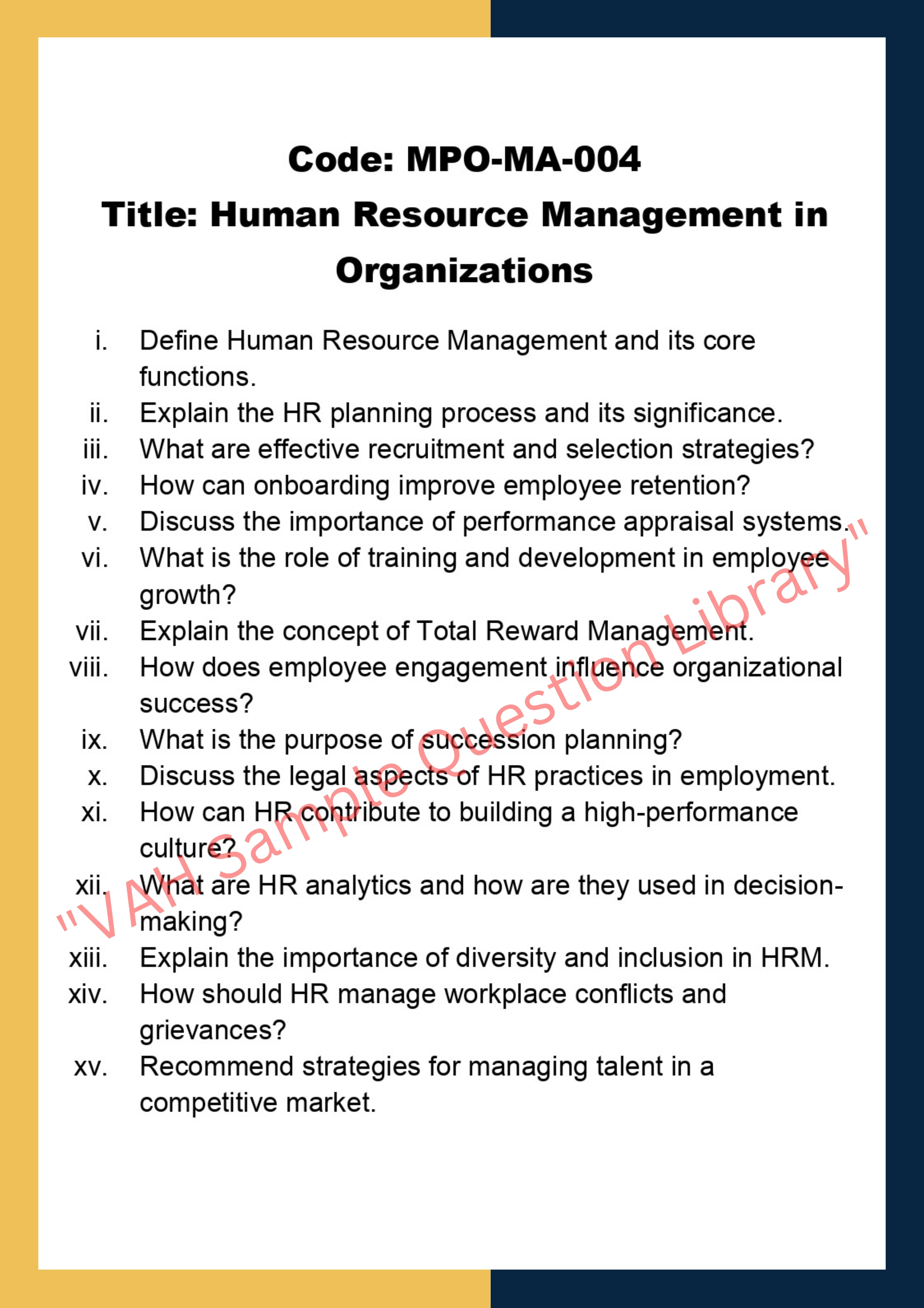 Managing People in Organisation