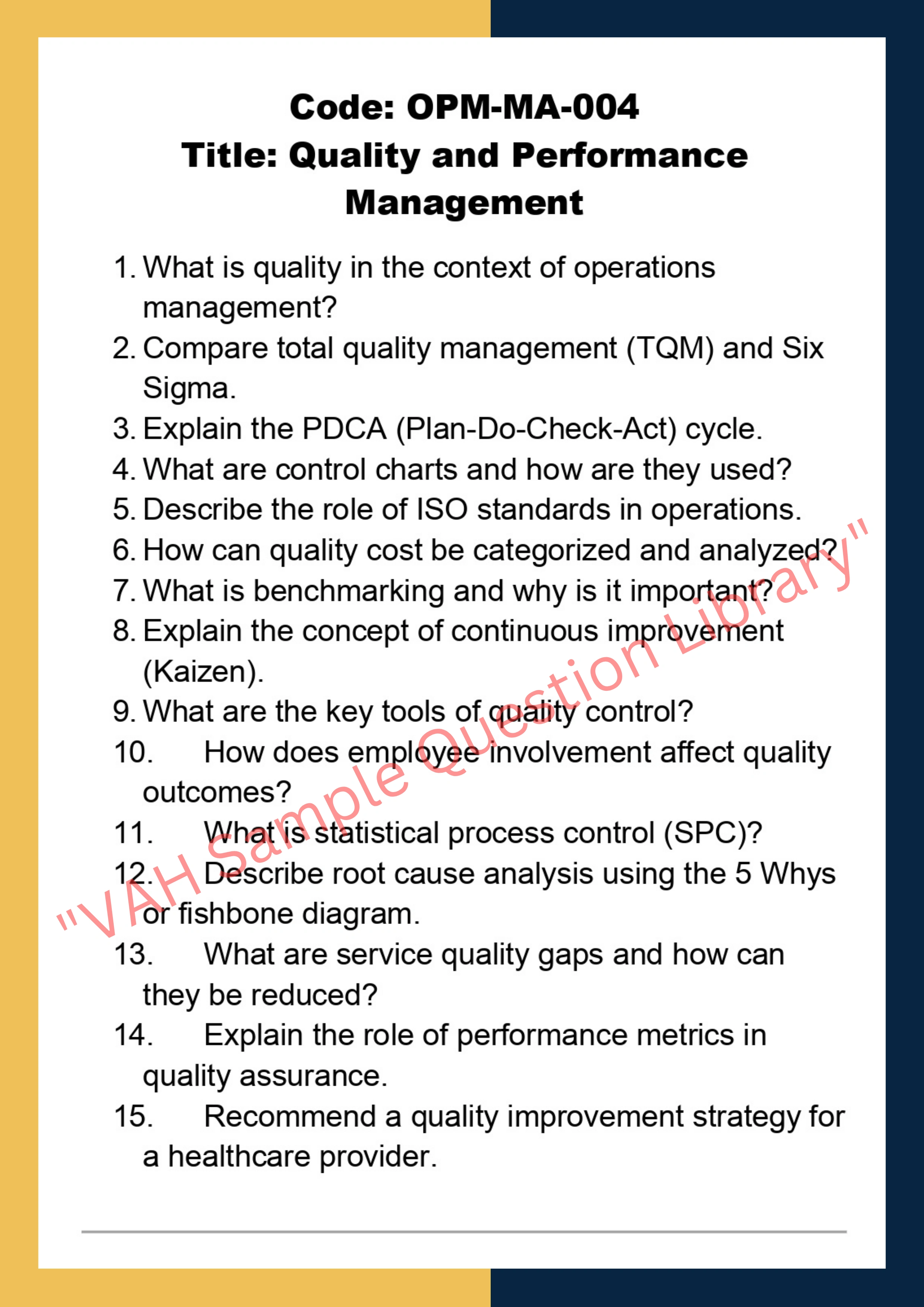 Operations management