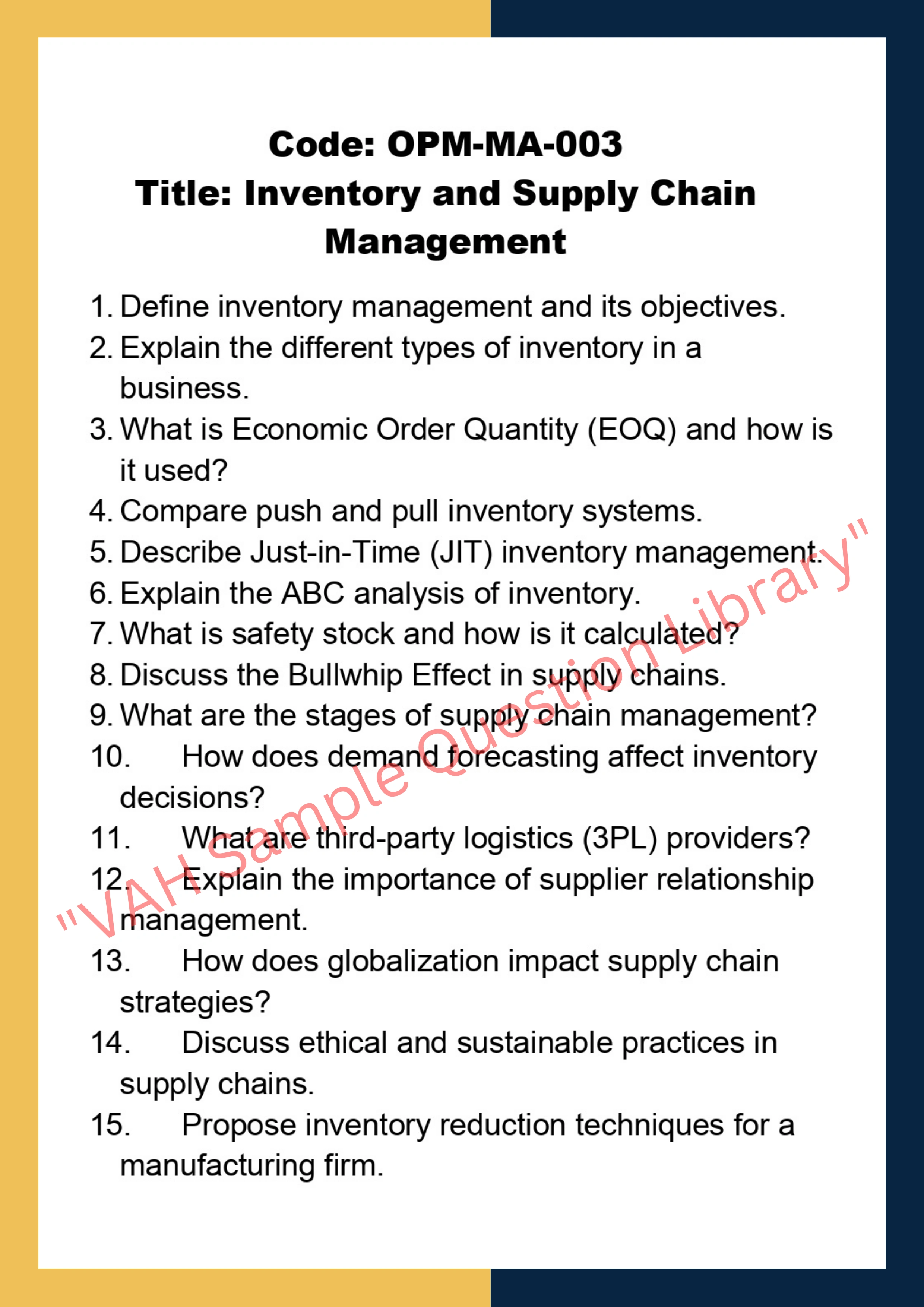 Operations management