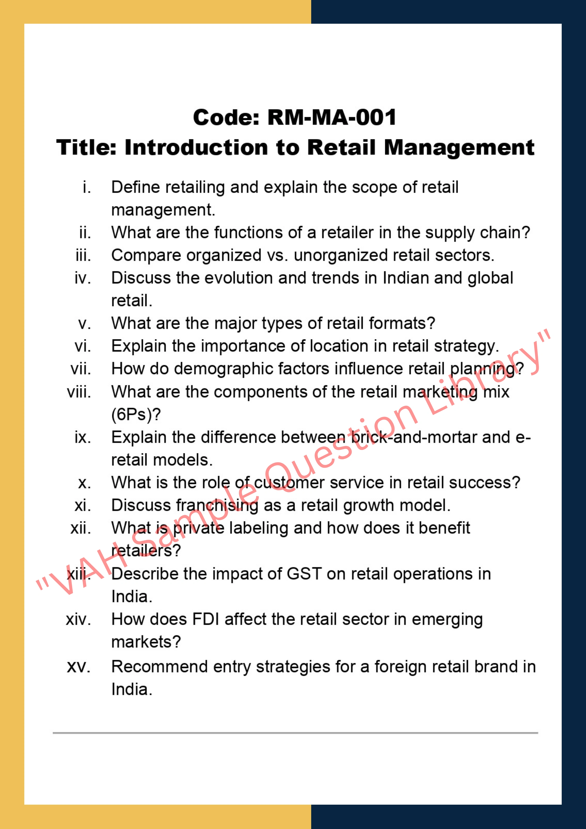 Retail Management