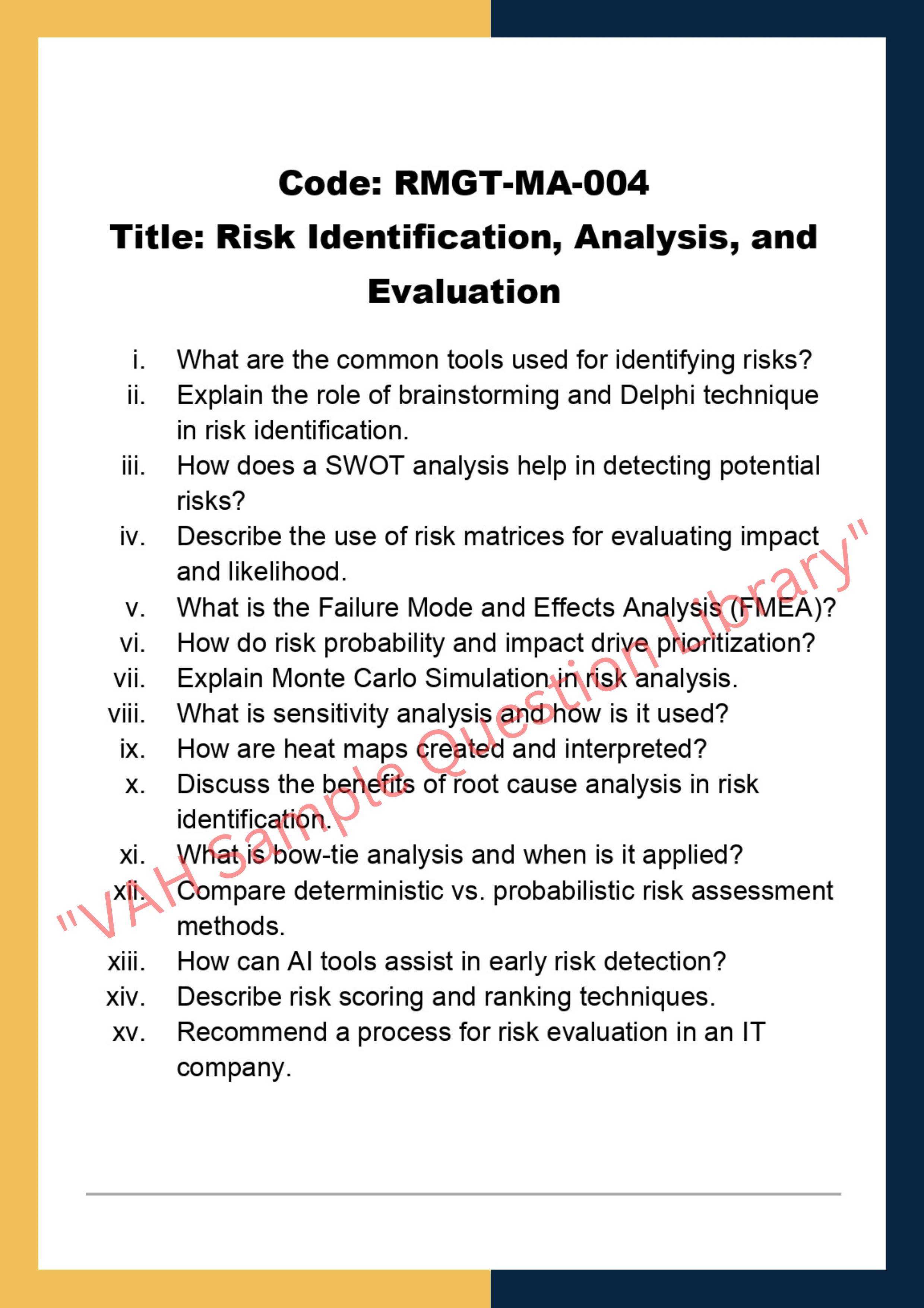 Risk Management