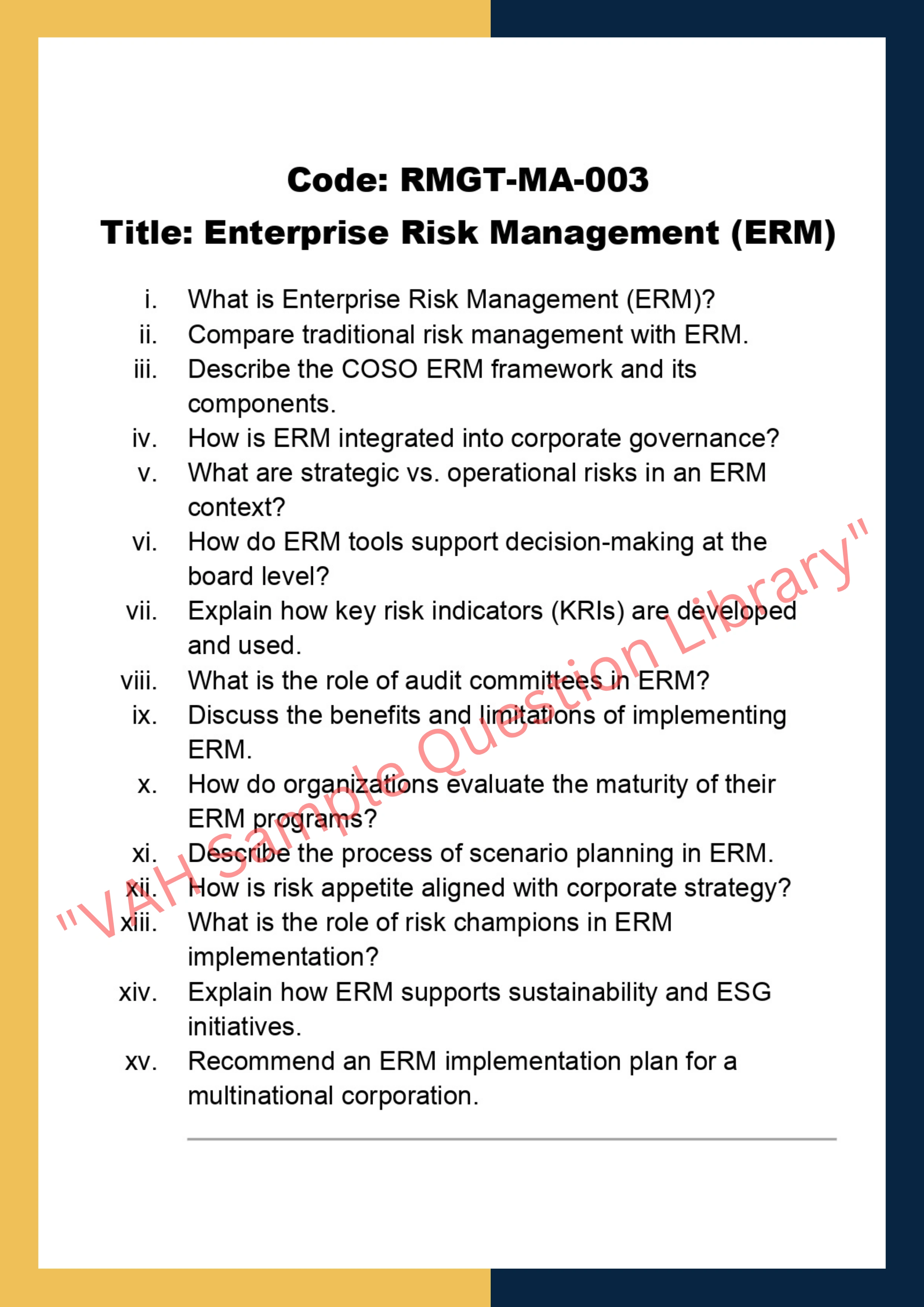 Risk Management