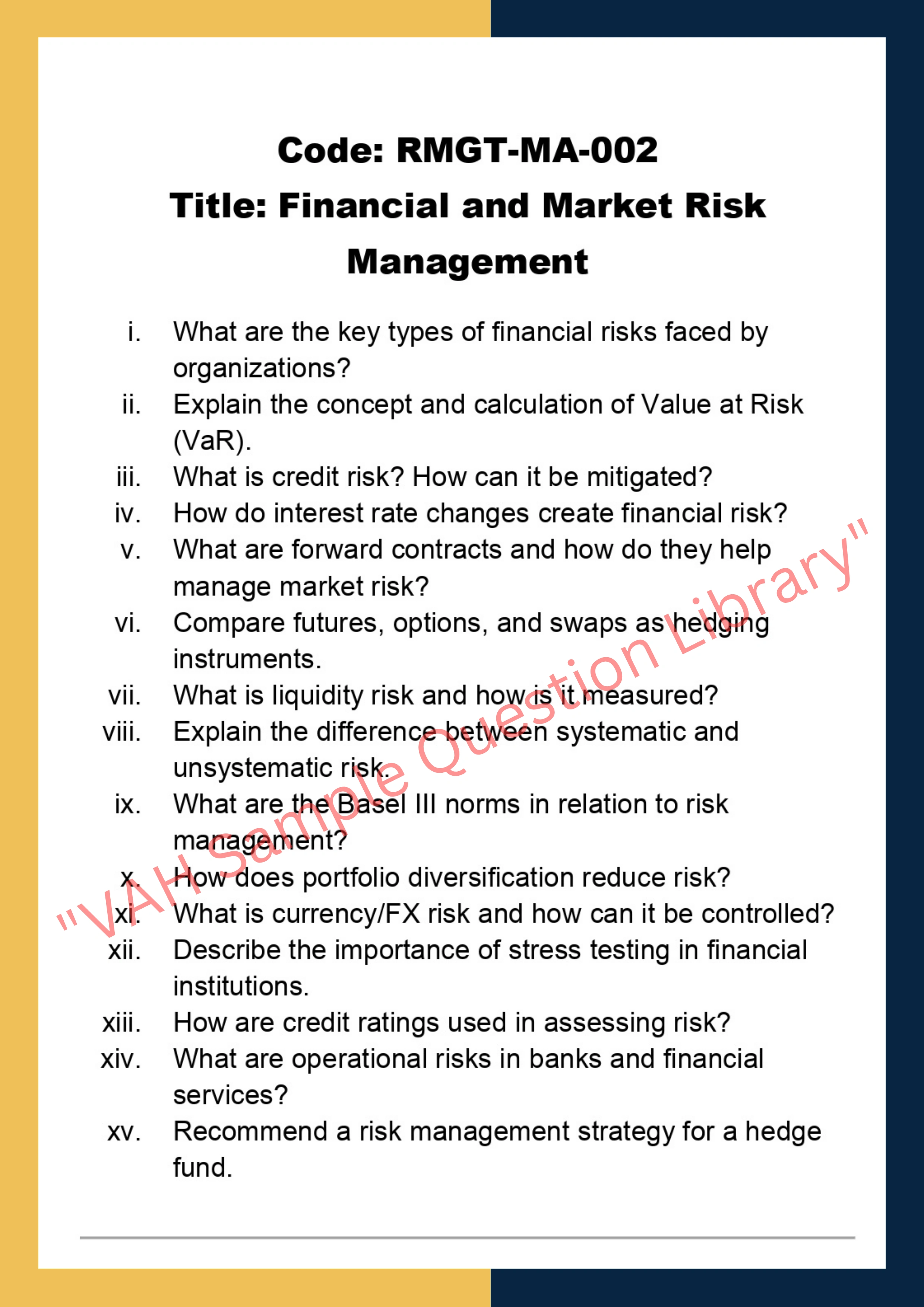 Risk Management