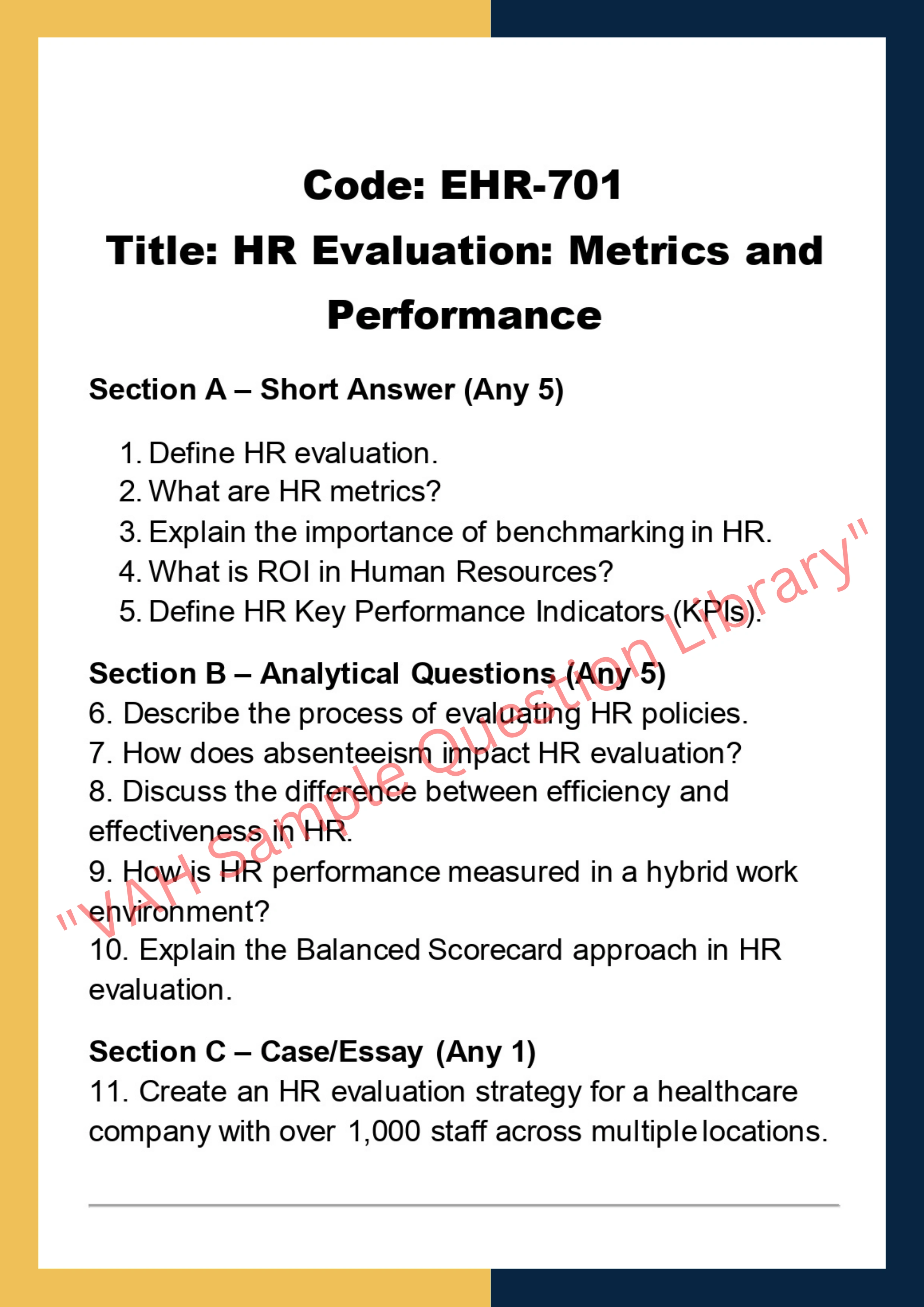 Evaluating Human Resources