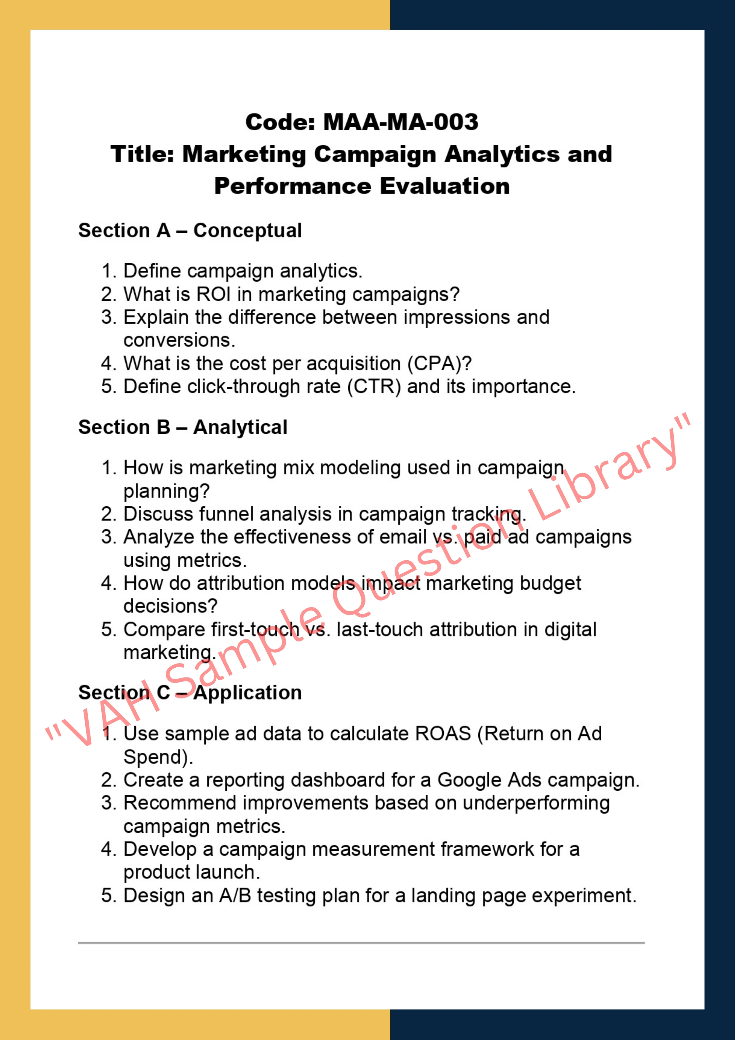 Marketing anaylysis and Analytics