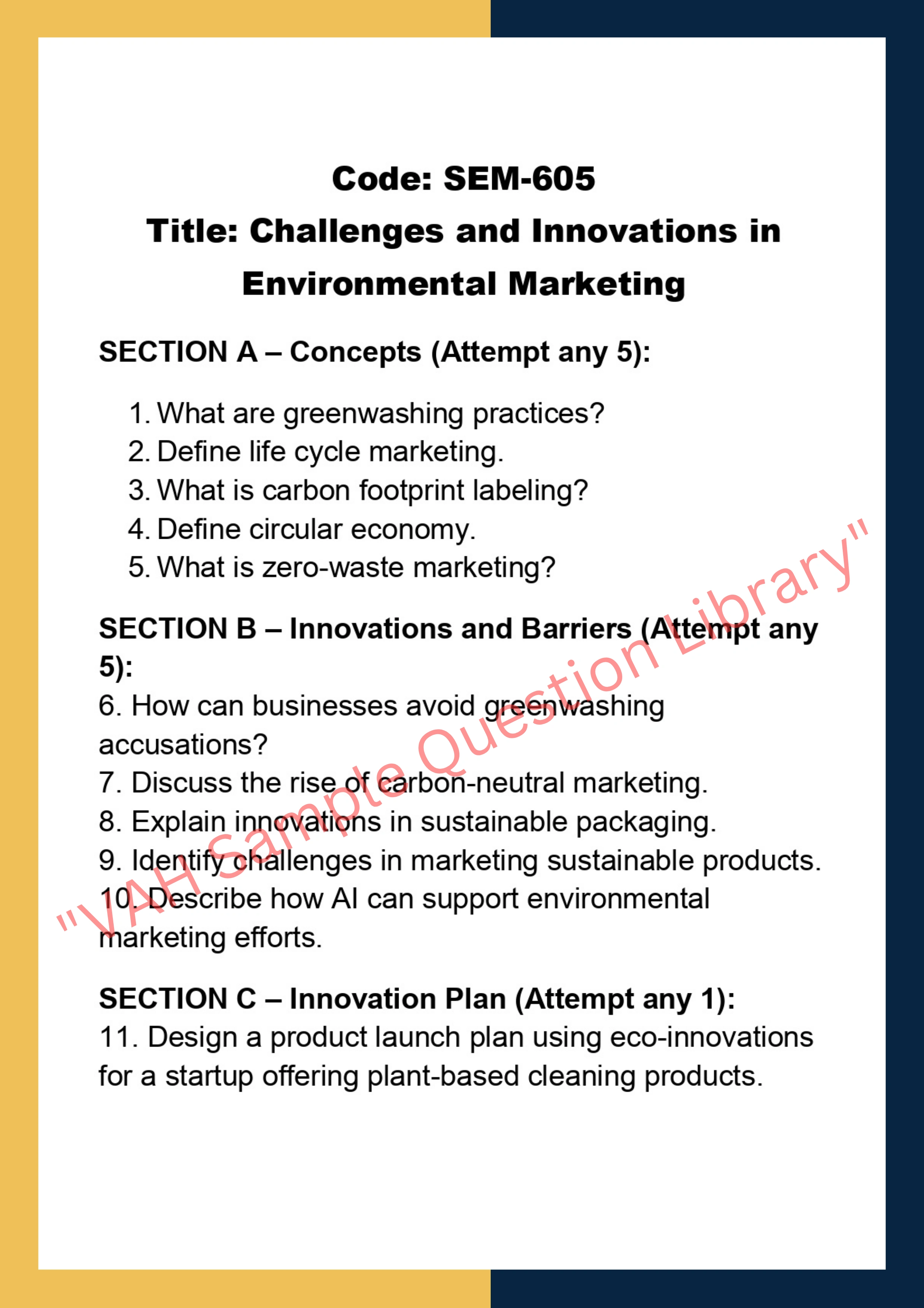 Social And Environmental Marketing