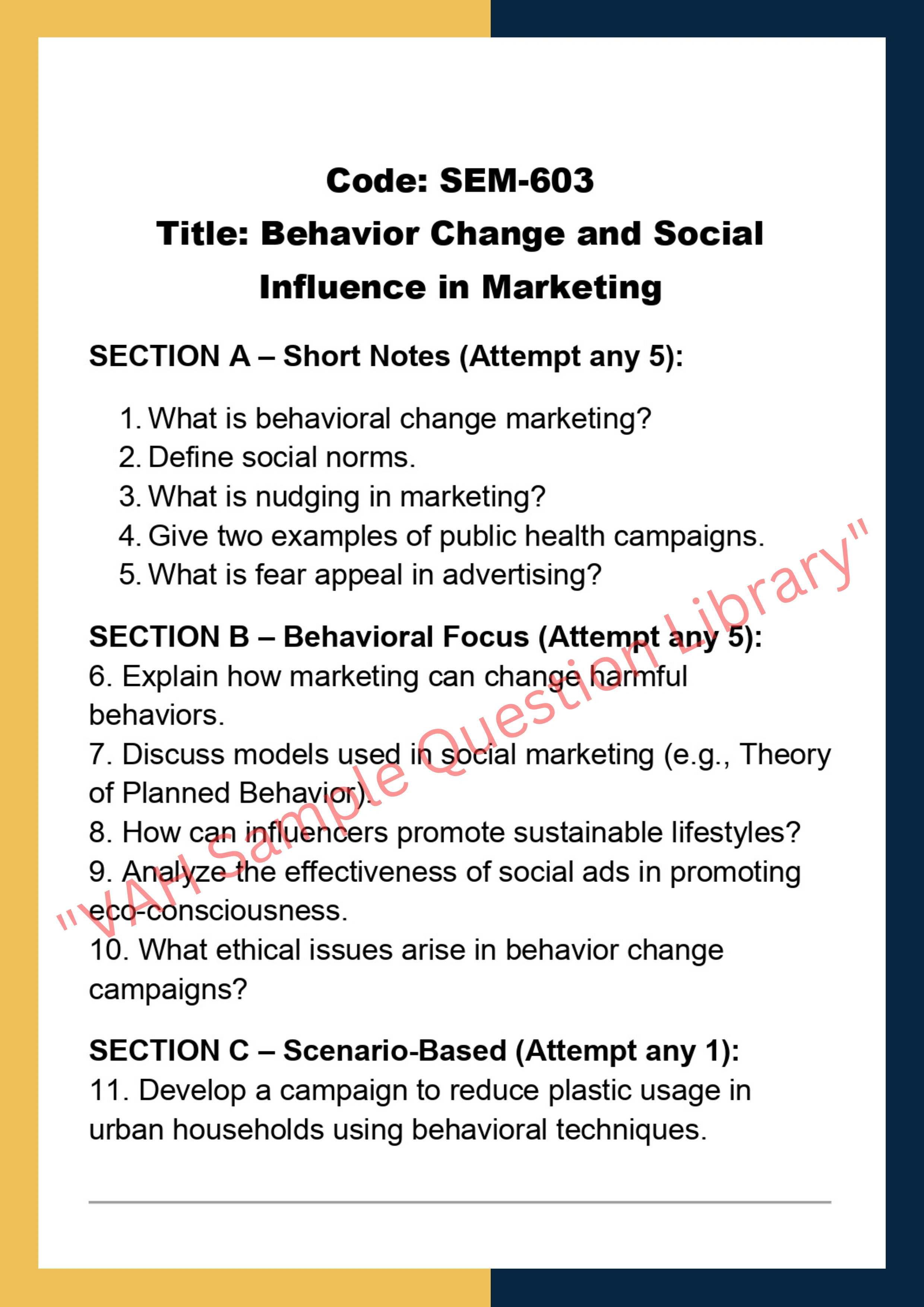 Social And Environmental Marketing