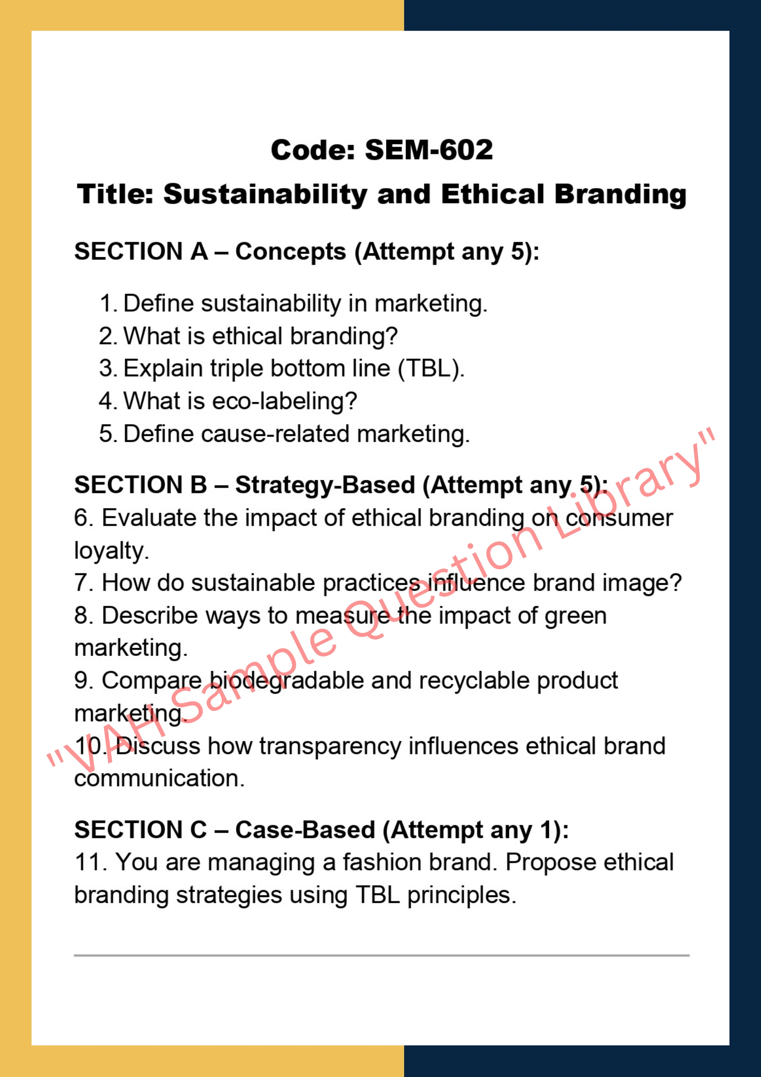 Social And Environmental Marketing