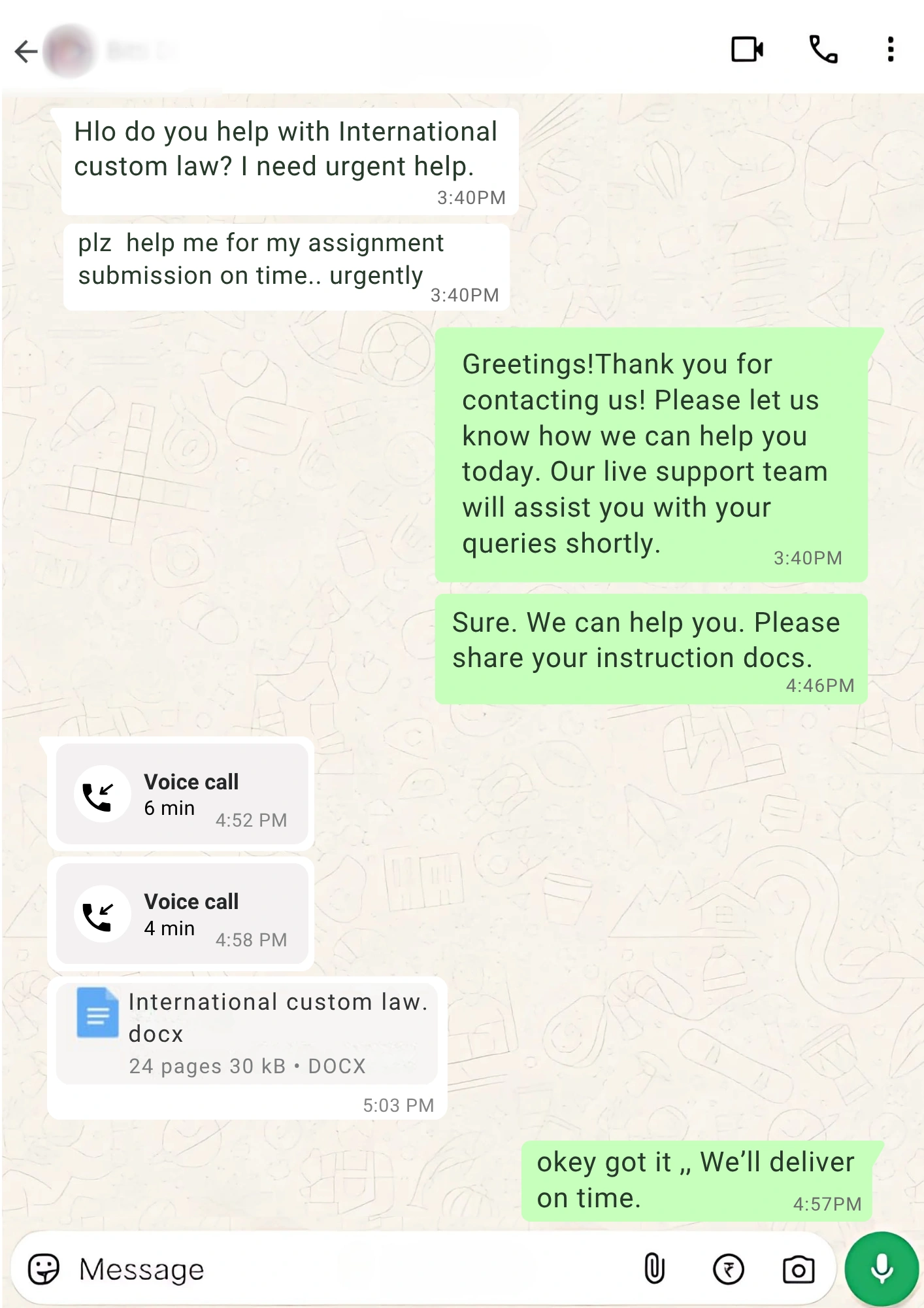 International custom law