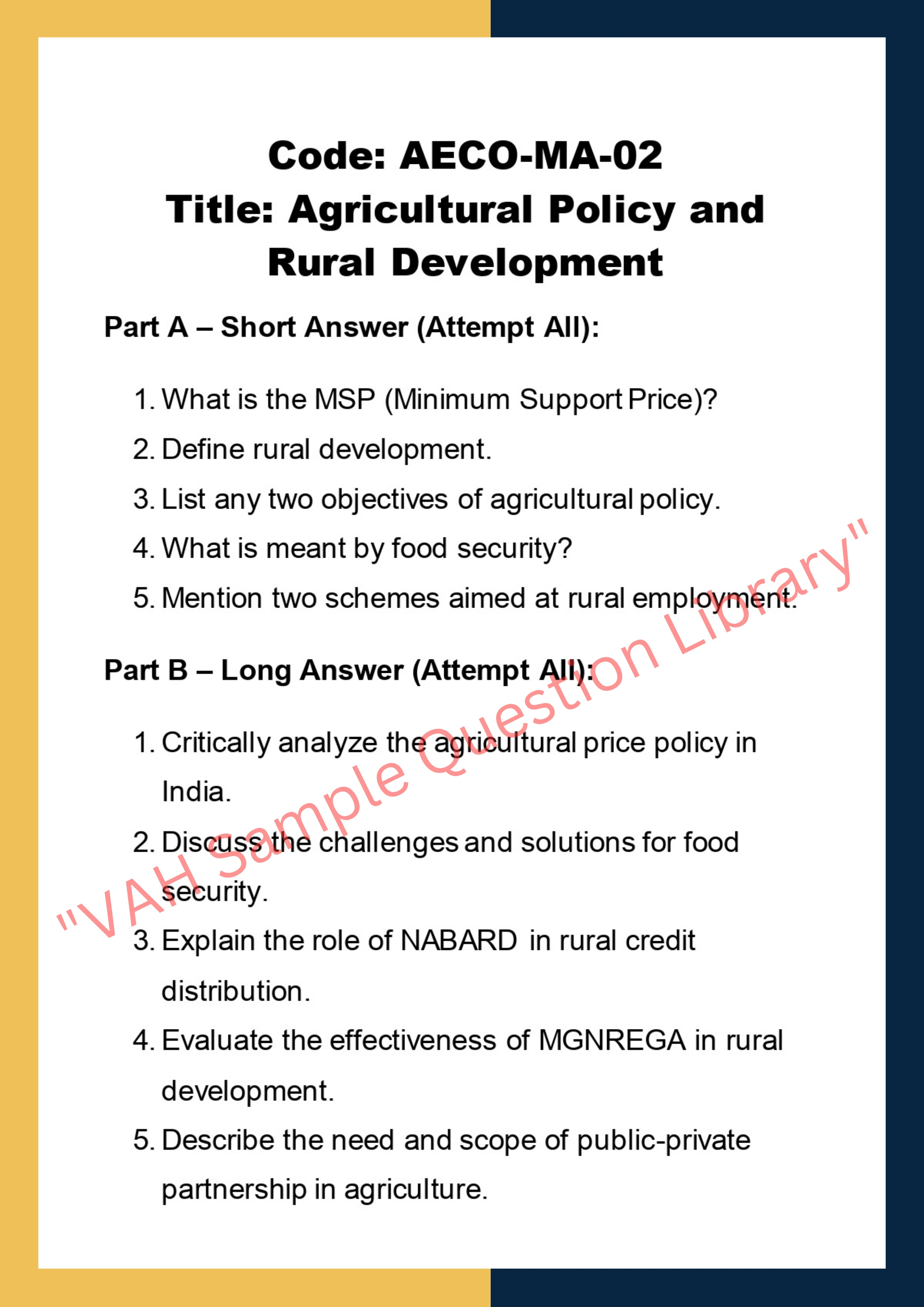 Agricultural economics