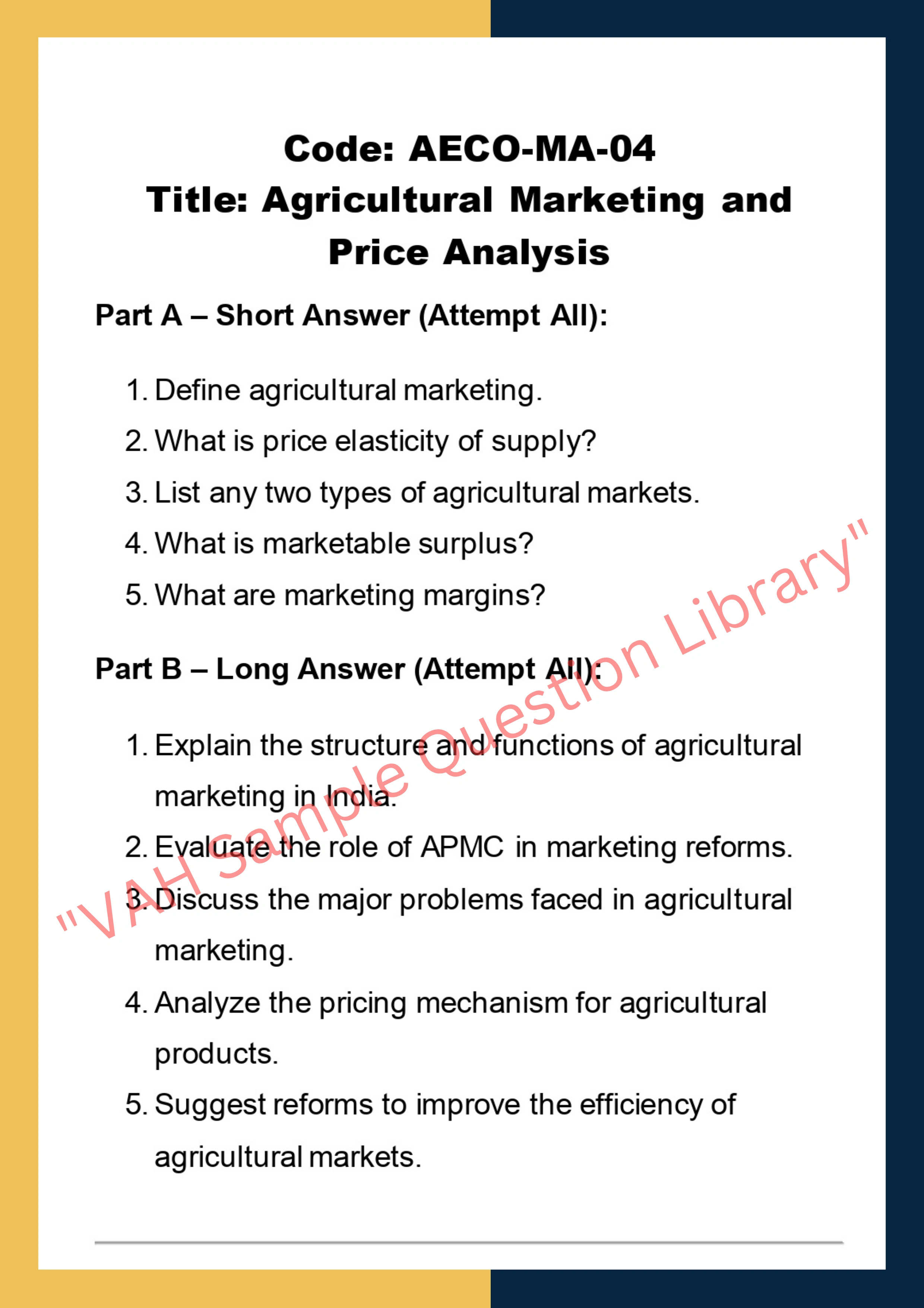 Agricultural economics