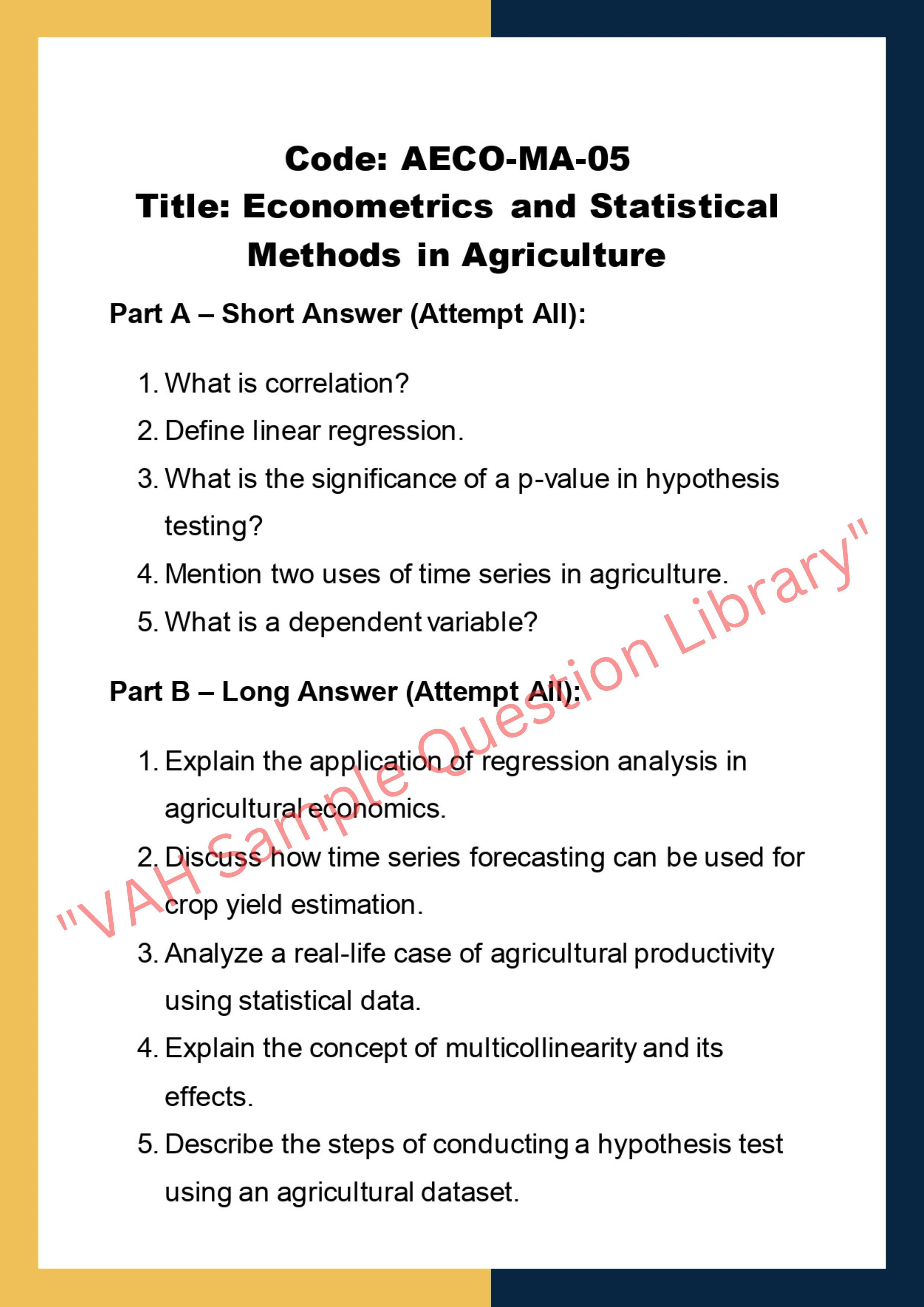 Agricultural economics