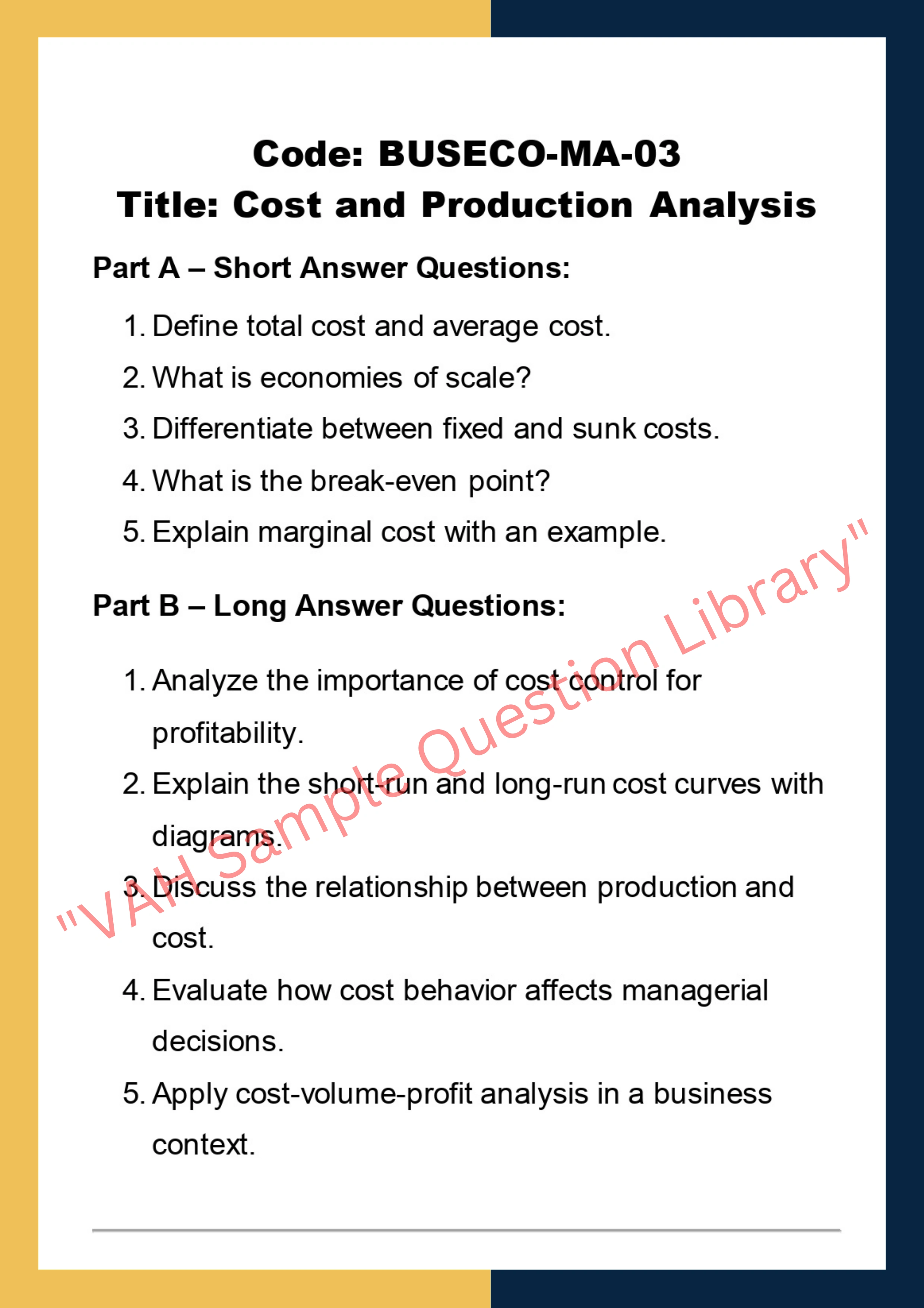 Business economics