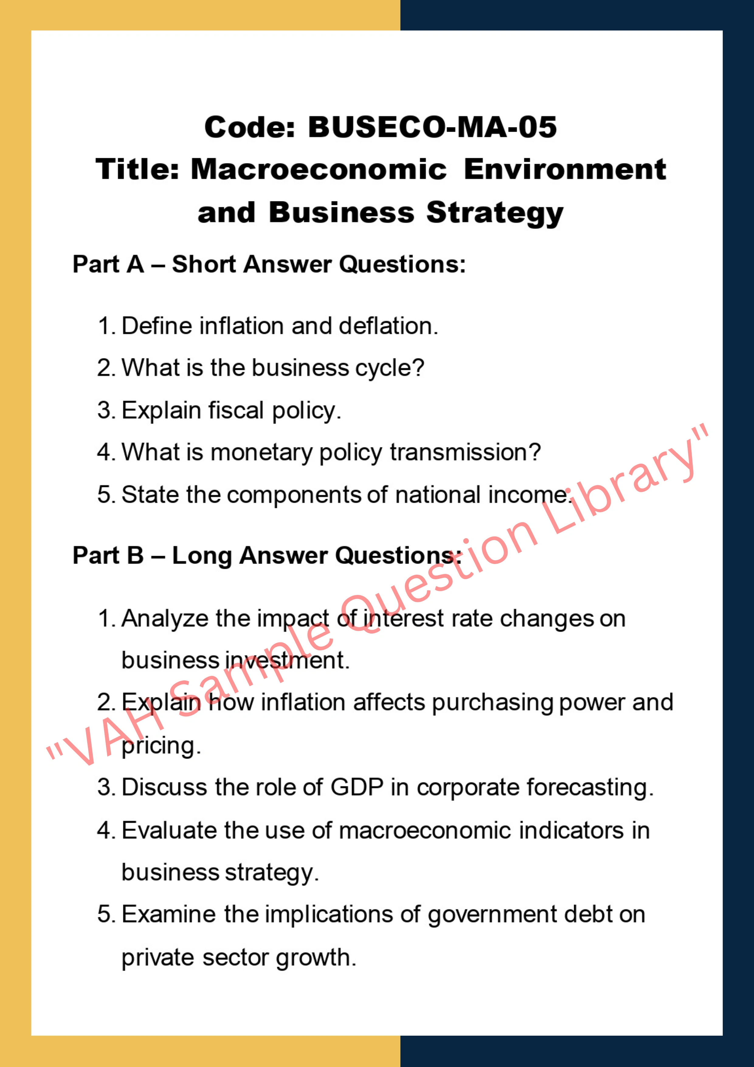 Business economics