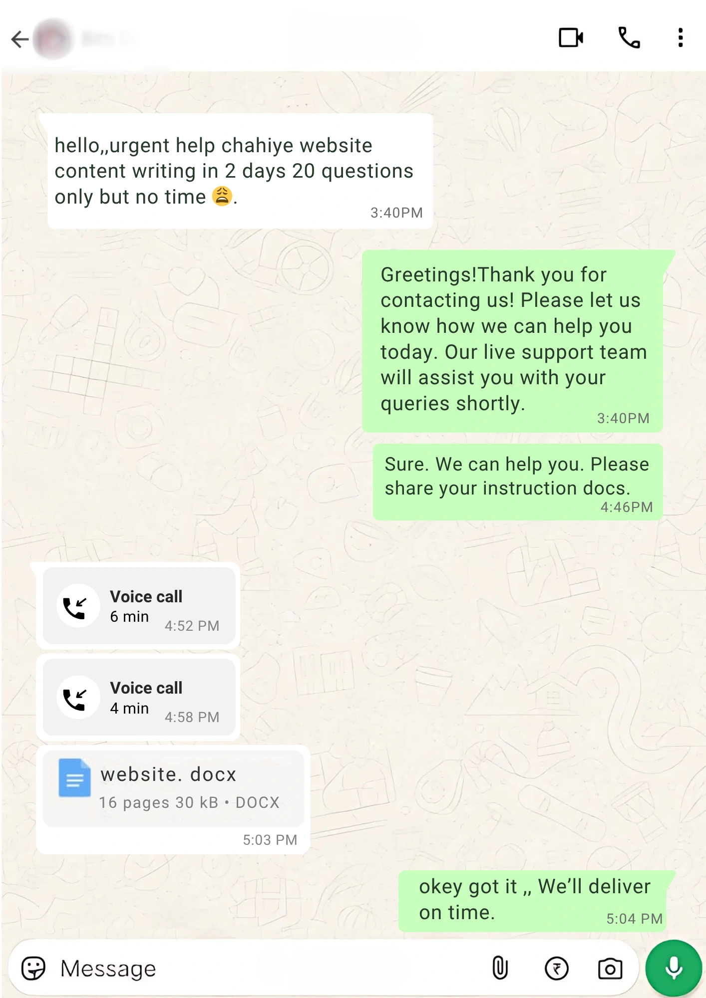 website content writing