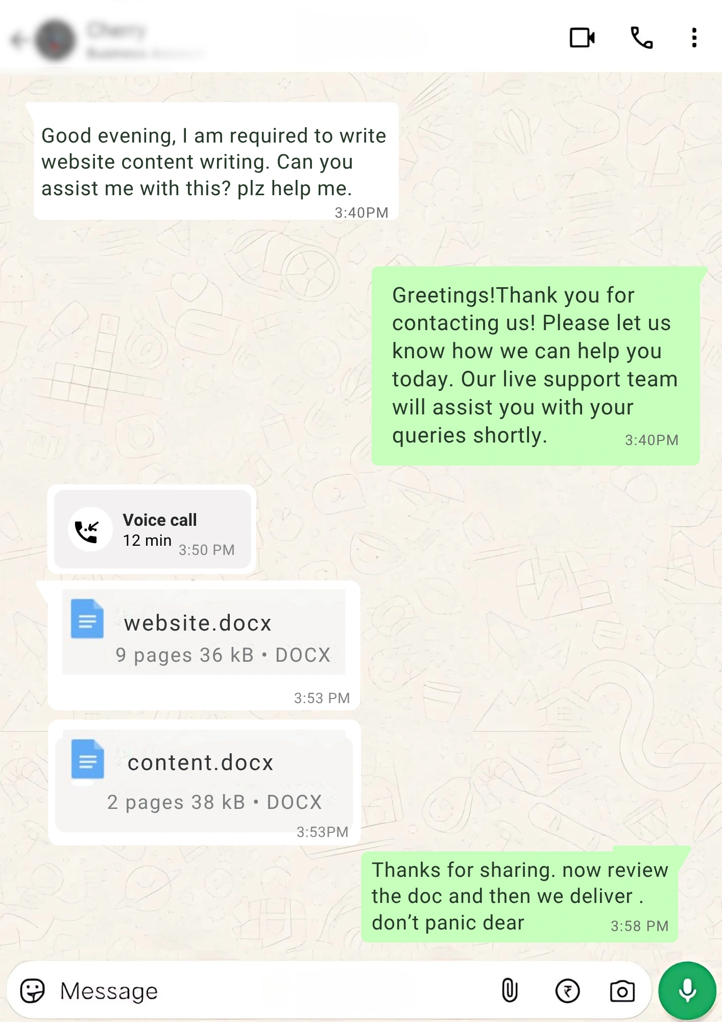 website content writing