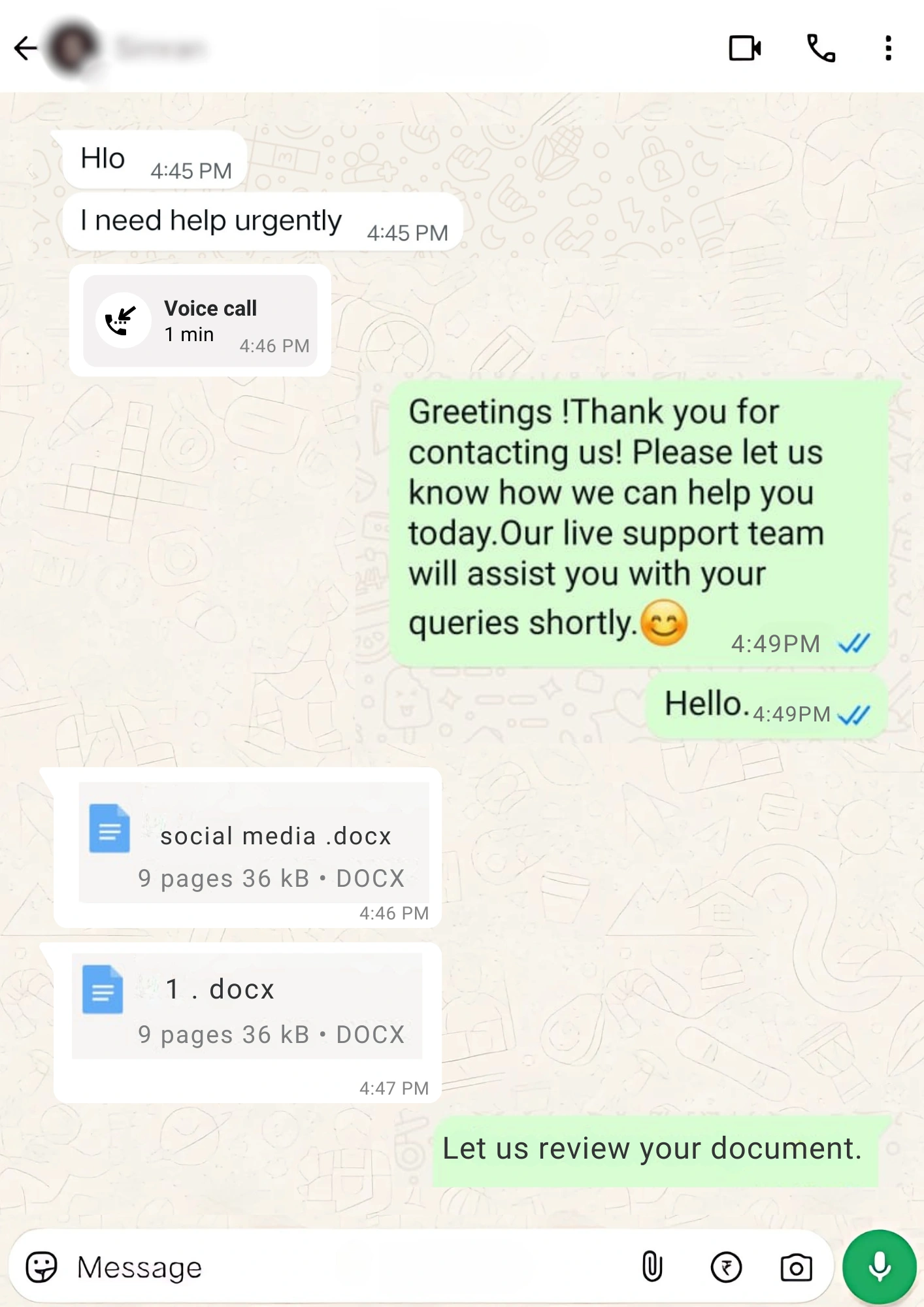 Social media content