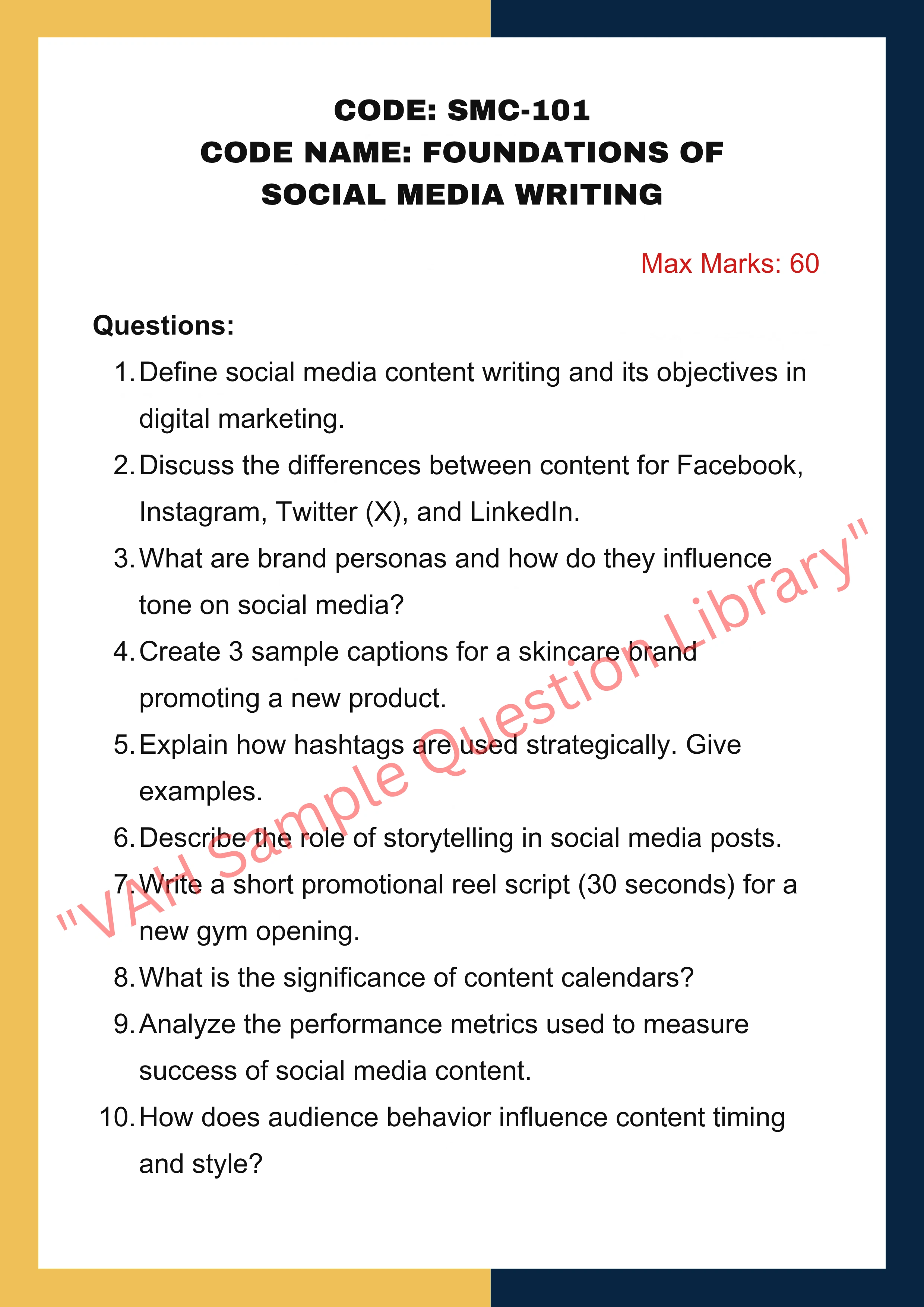 Social media content
