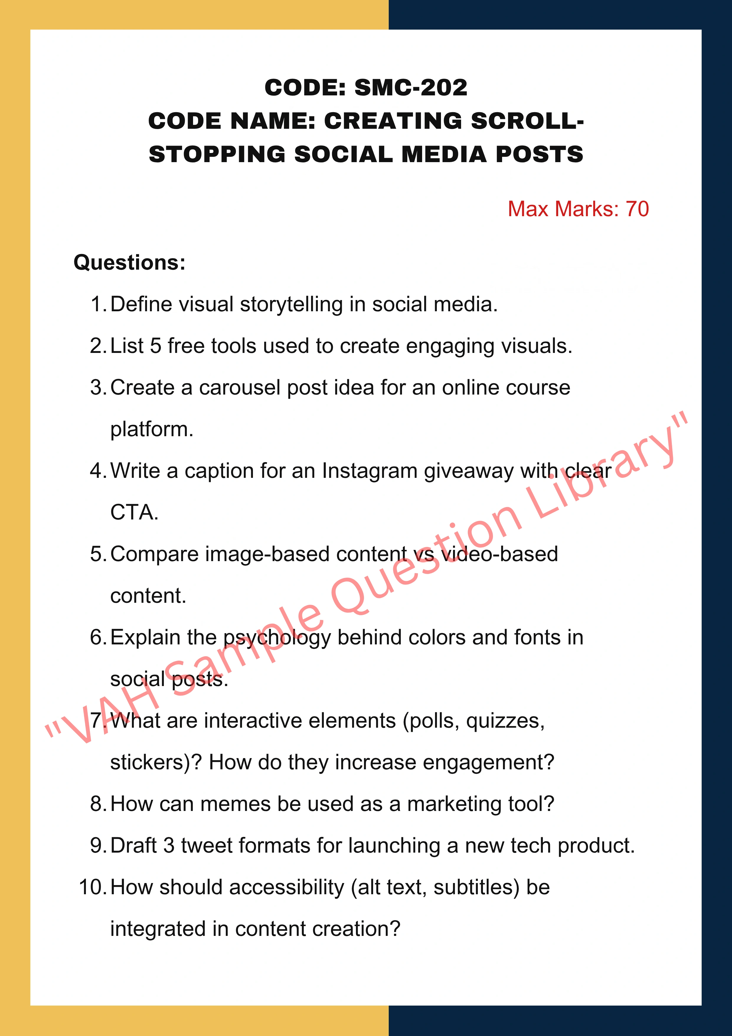 Social media content