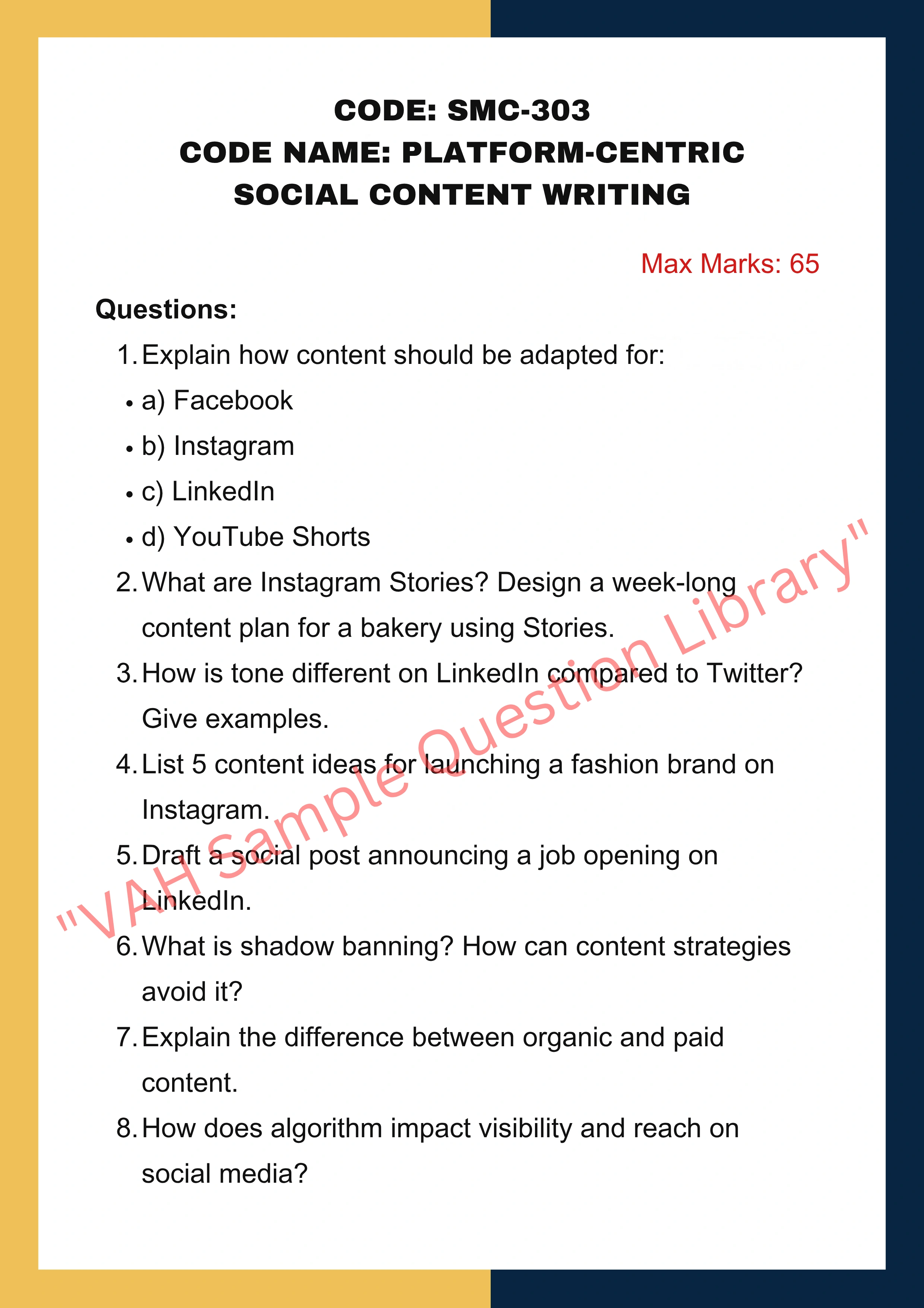 Social media content