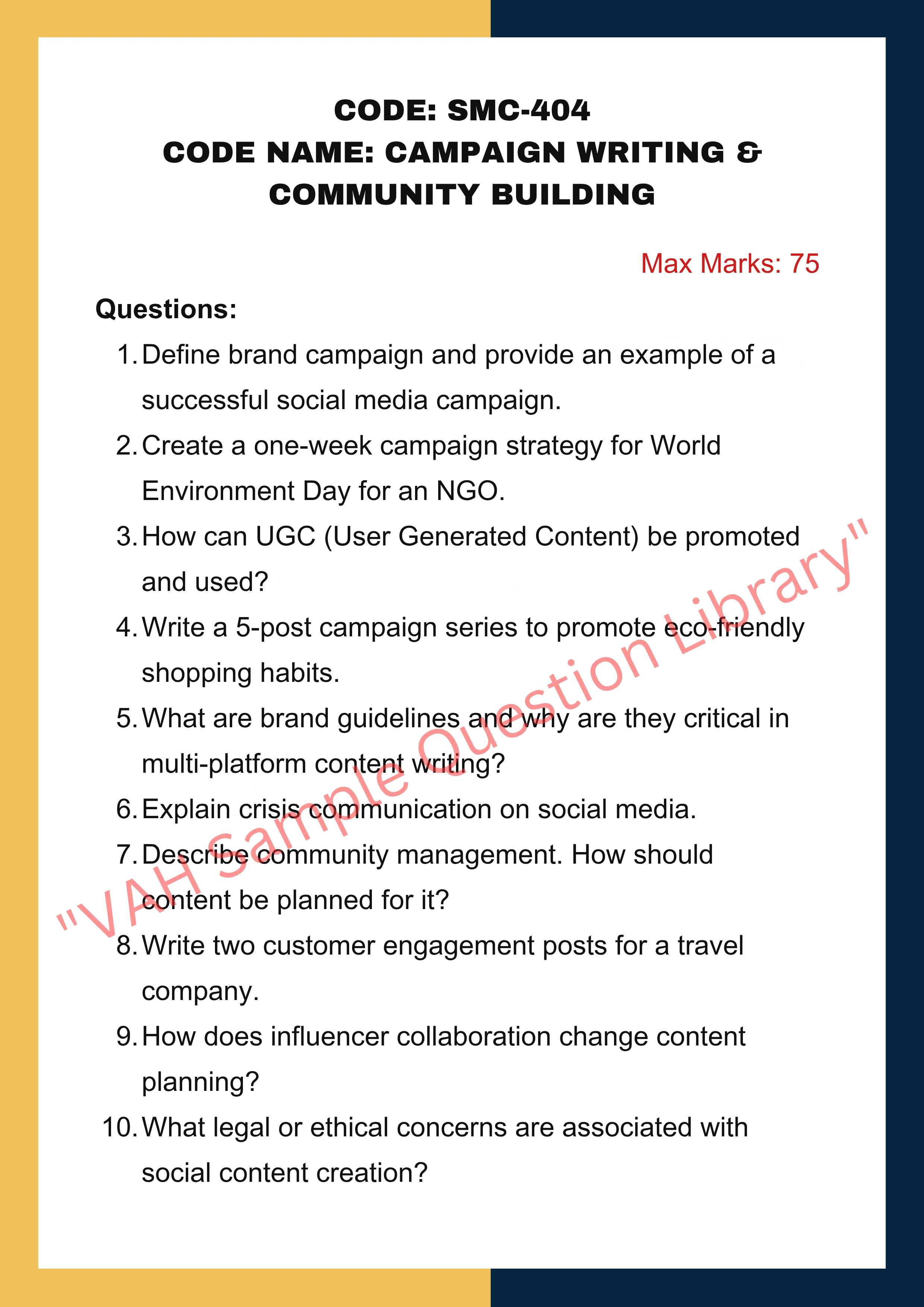 Social media content