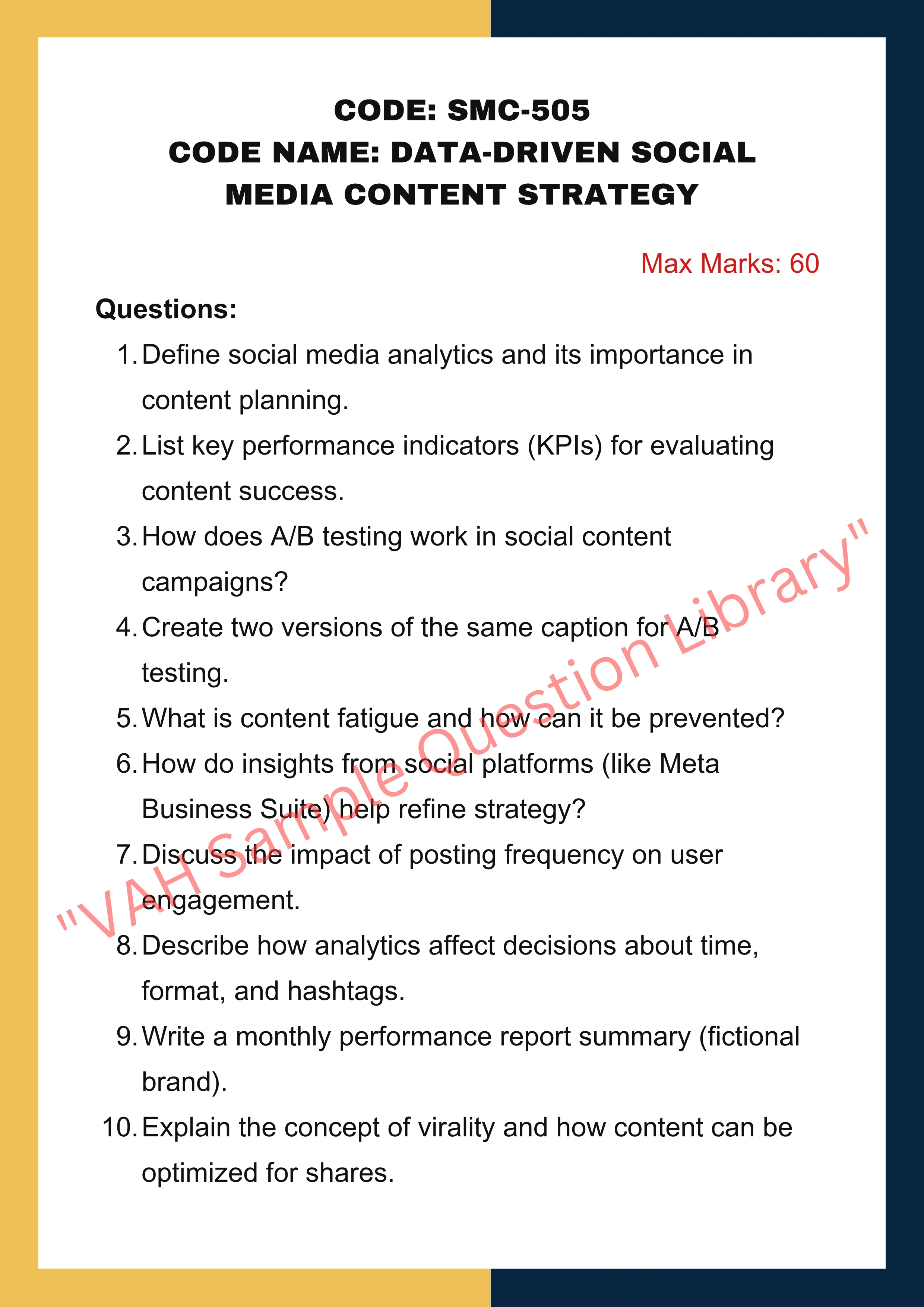 Social media content