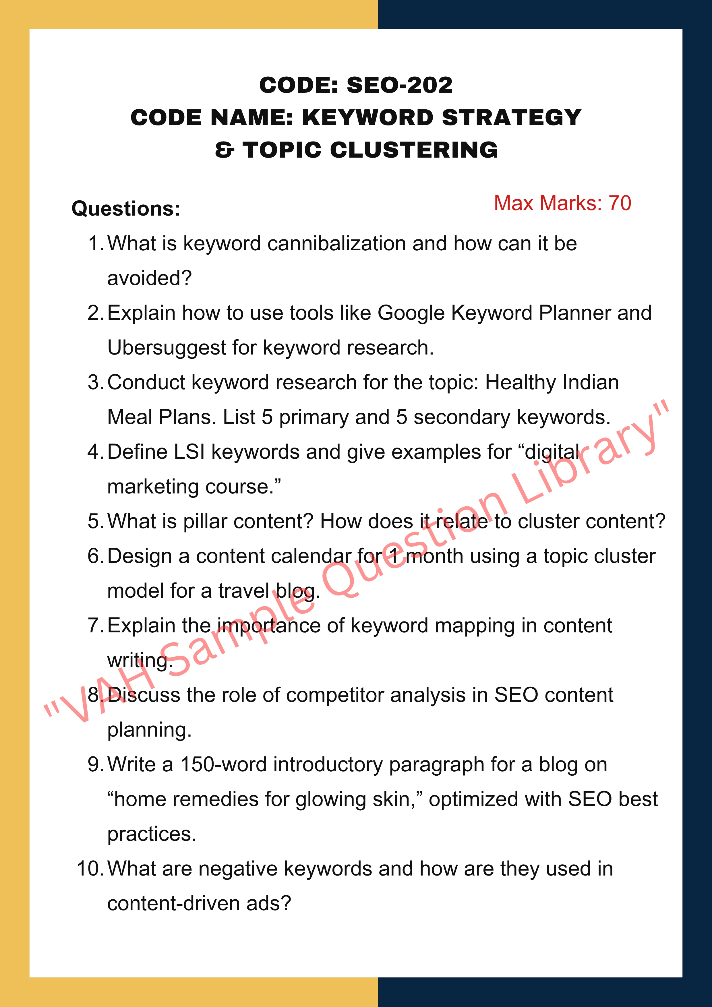 Seo optimized content