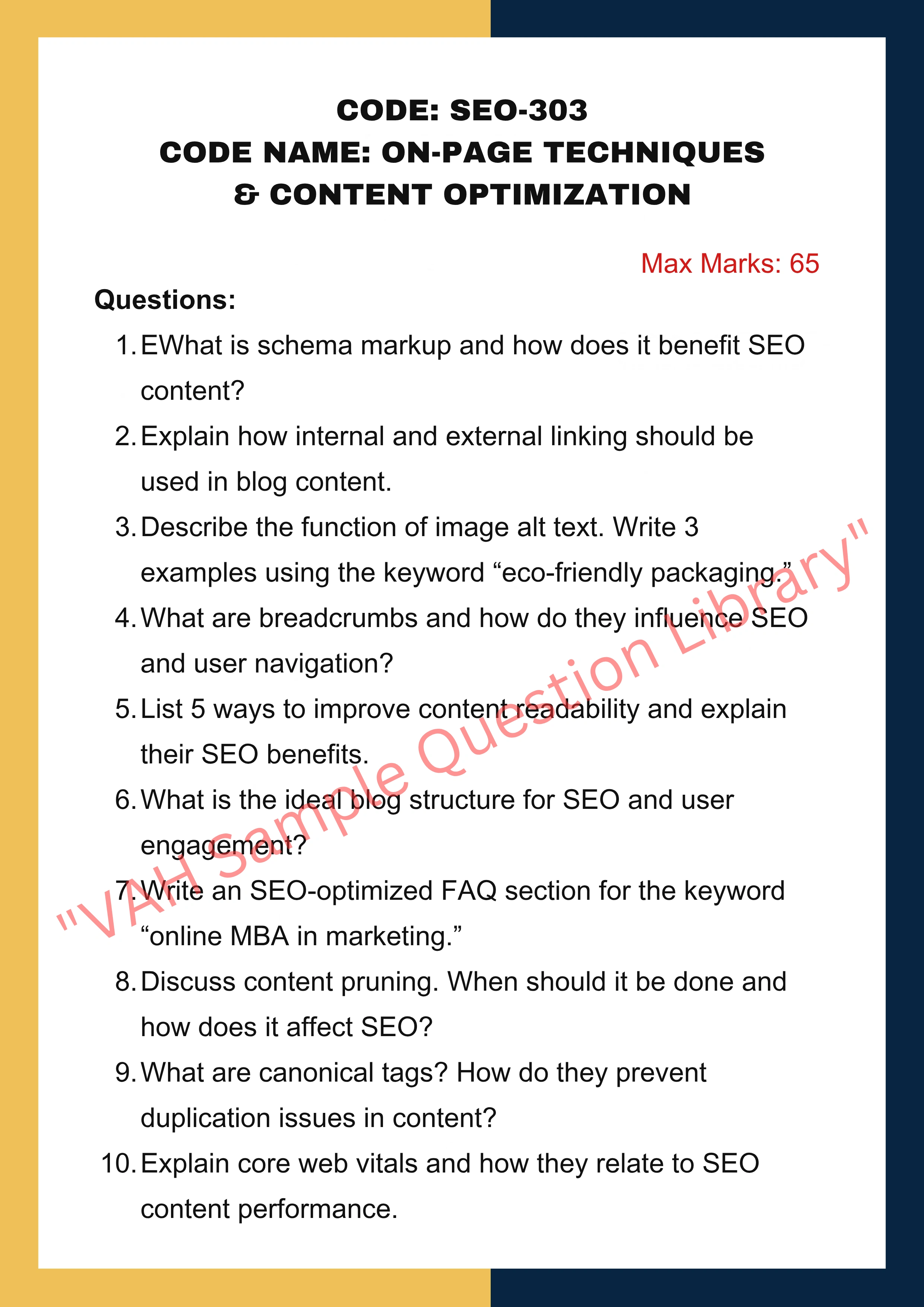Seo optimized content