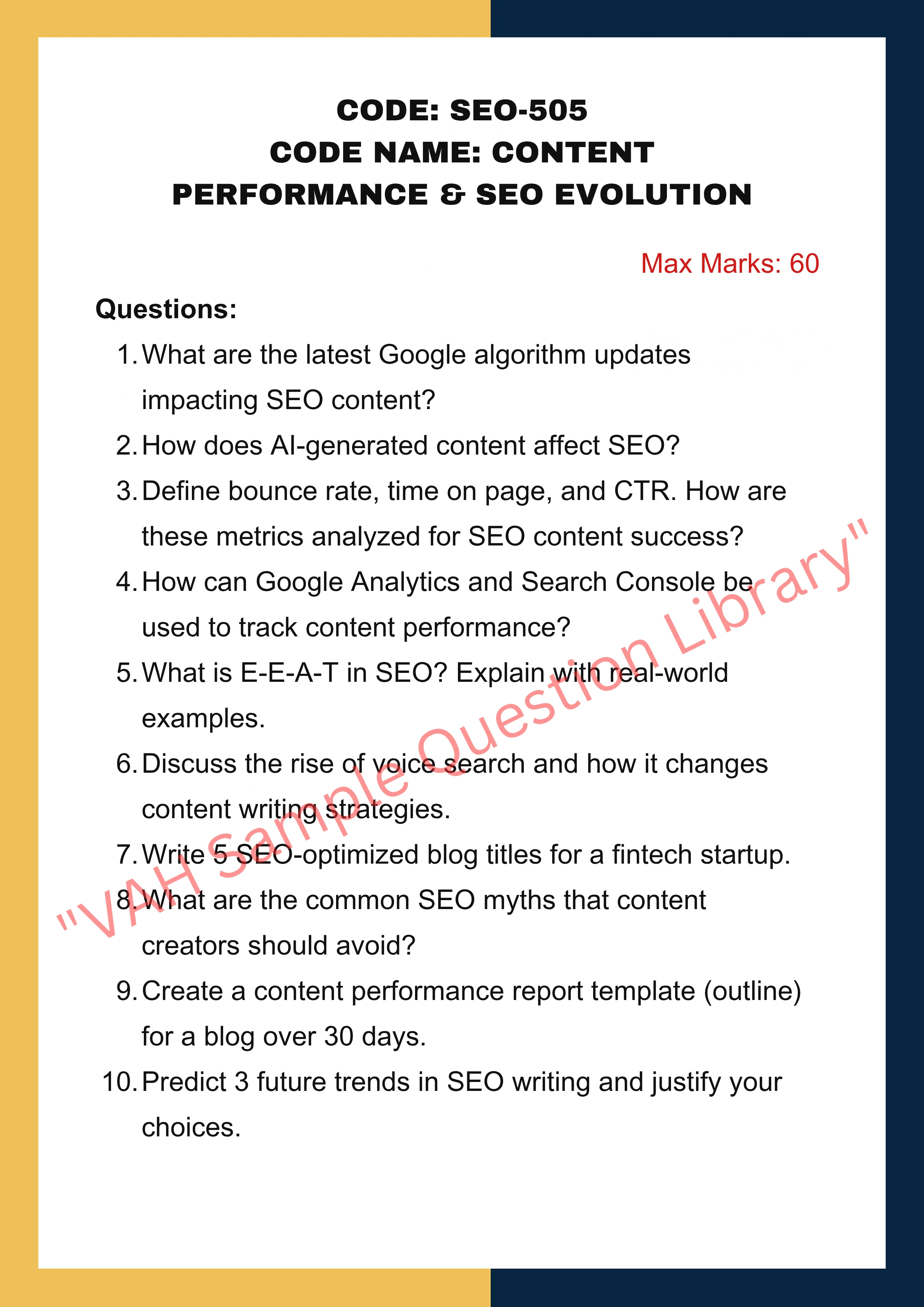 Seo optimized content