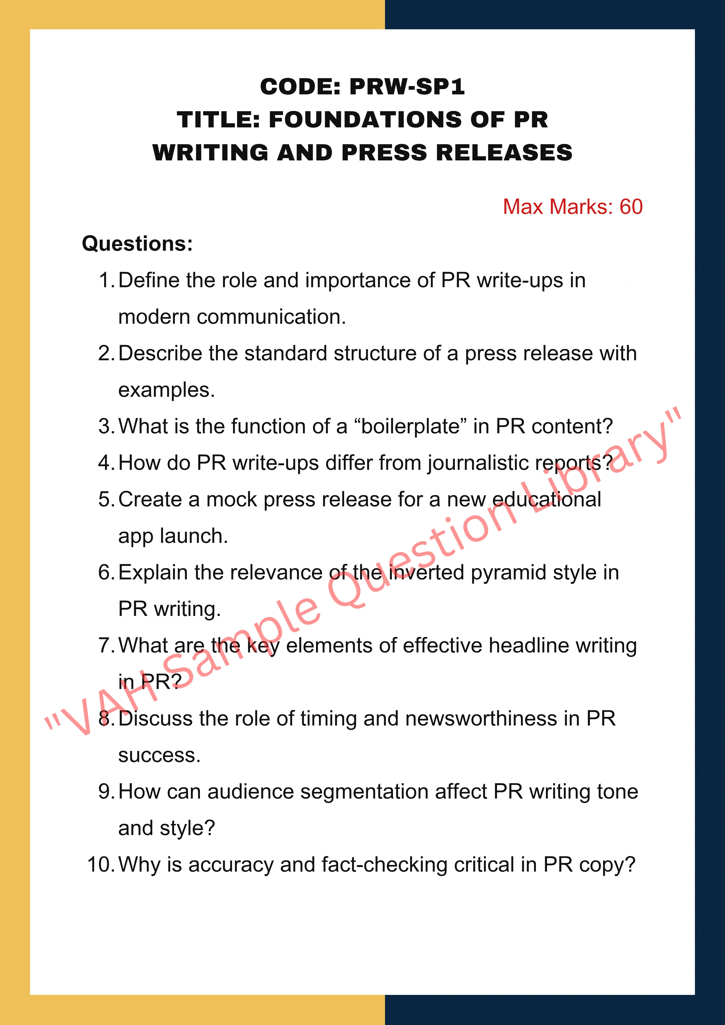 PR write-up Services