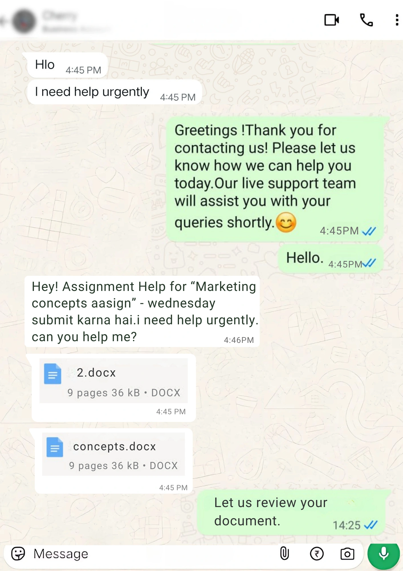 Marketing concepts Services