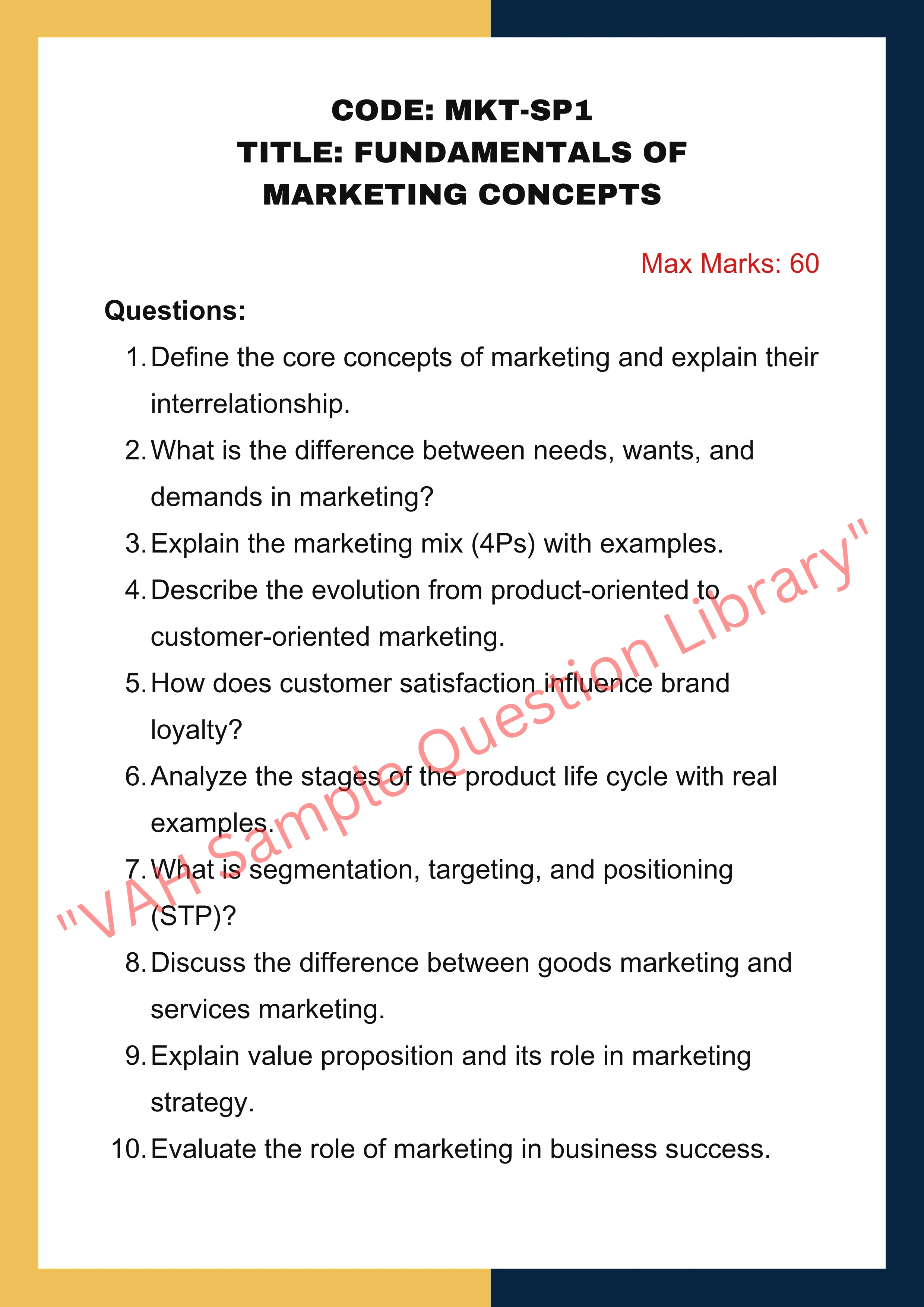Marketing concepts Services