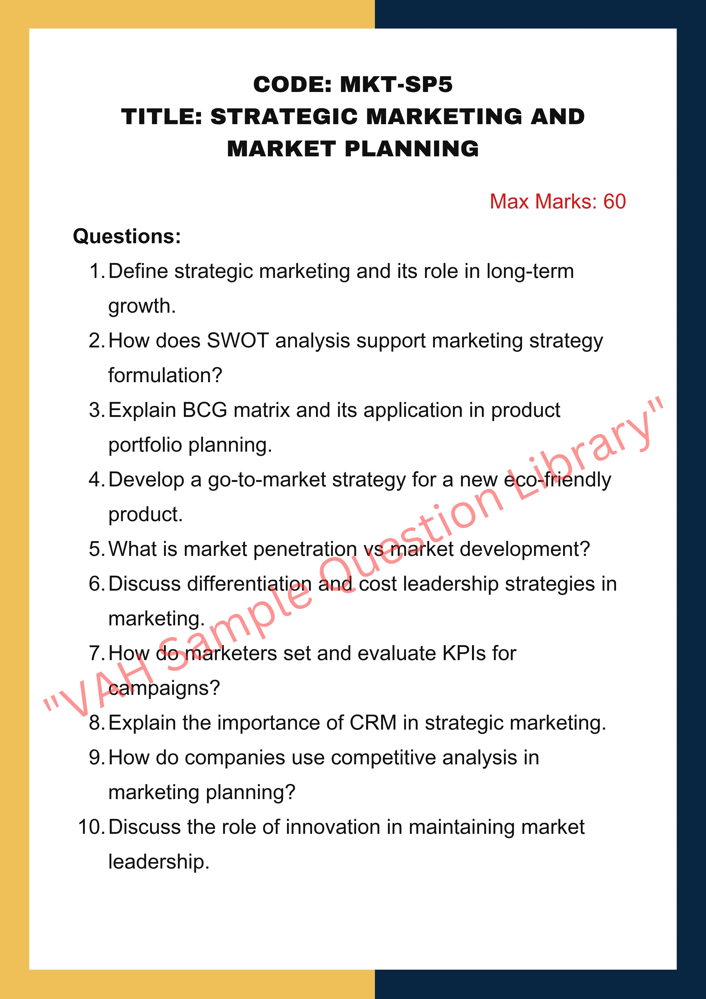 Marketing concepts Services