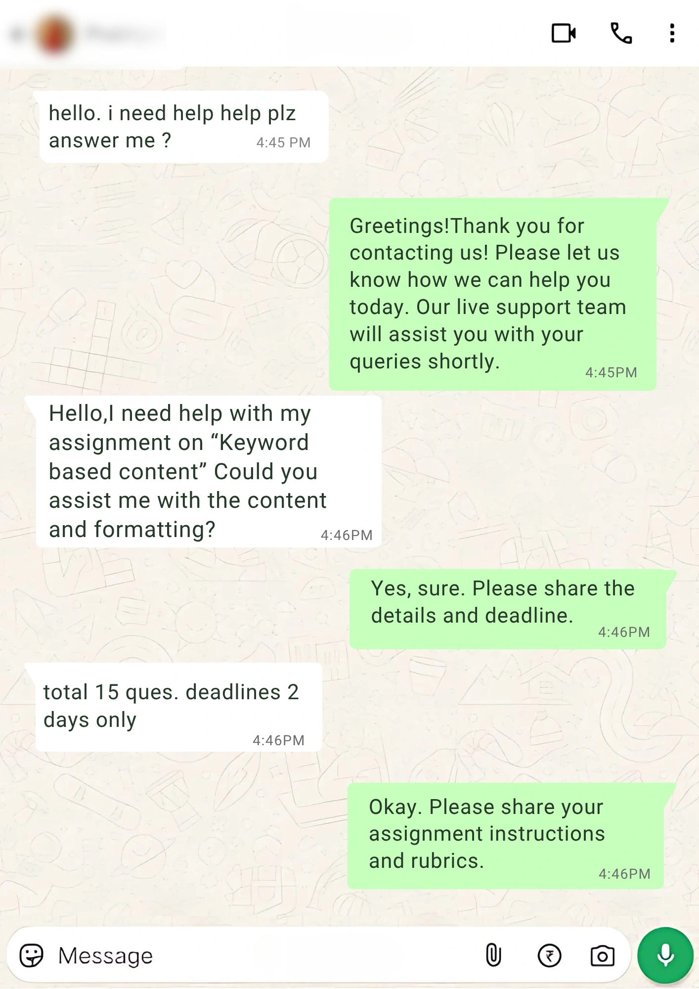 Keyword based content