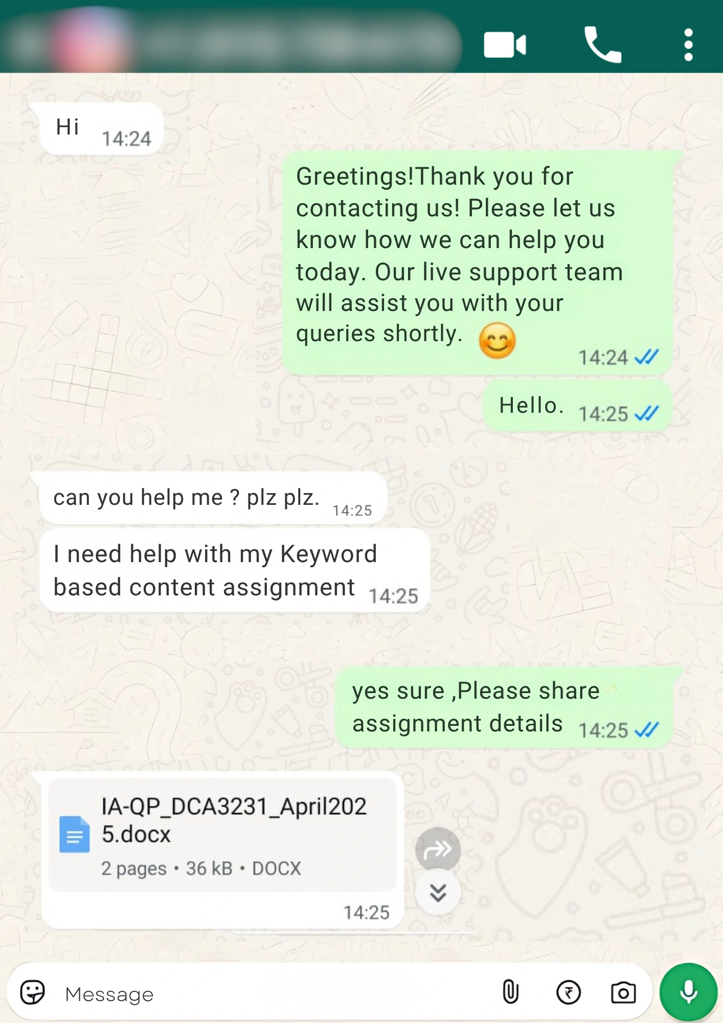 Keyword based content