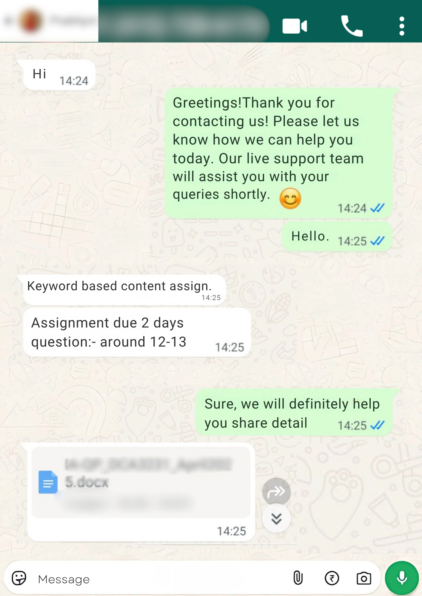 Keyword based content