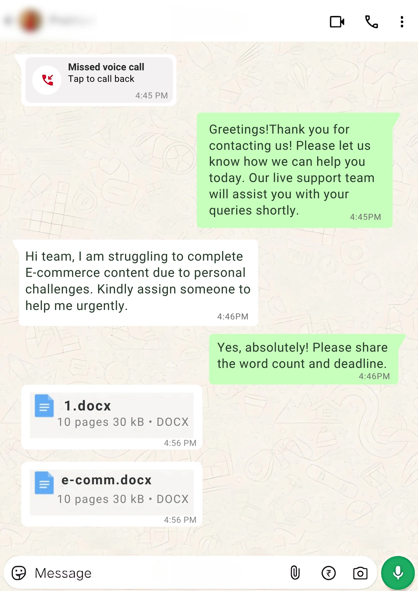 E-commerce content