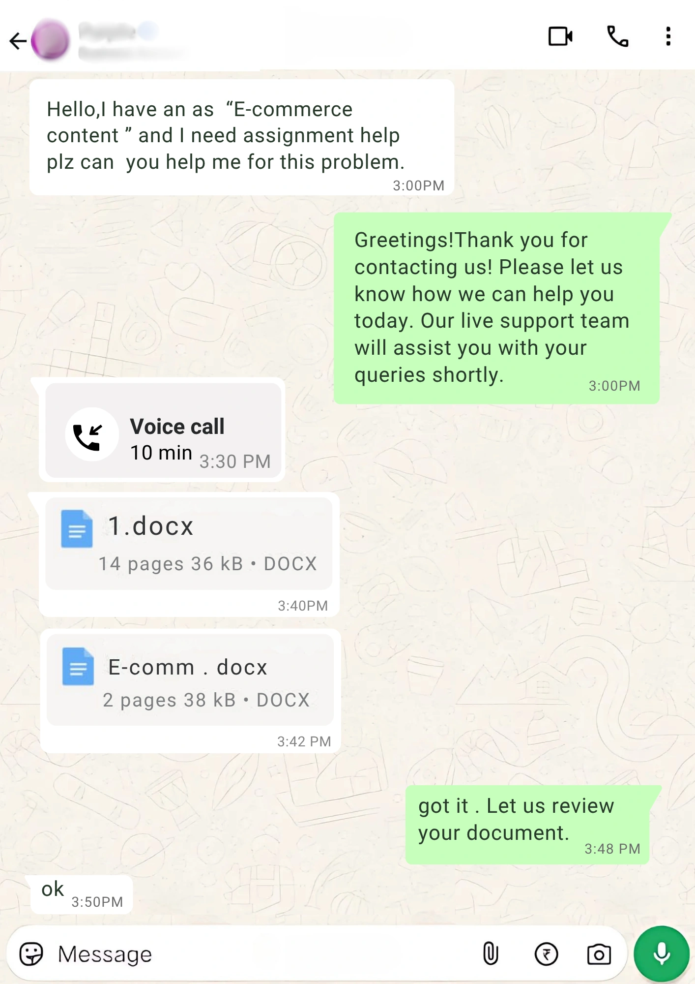 E-commerce content
